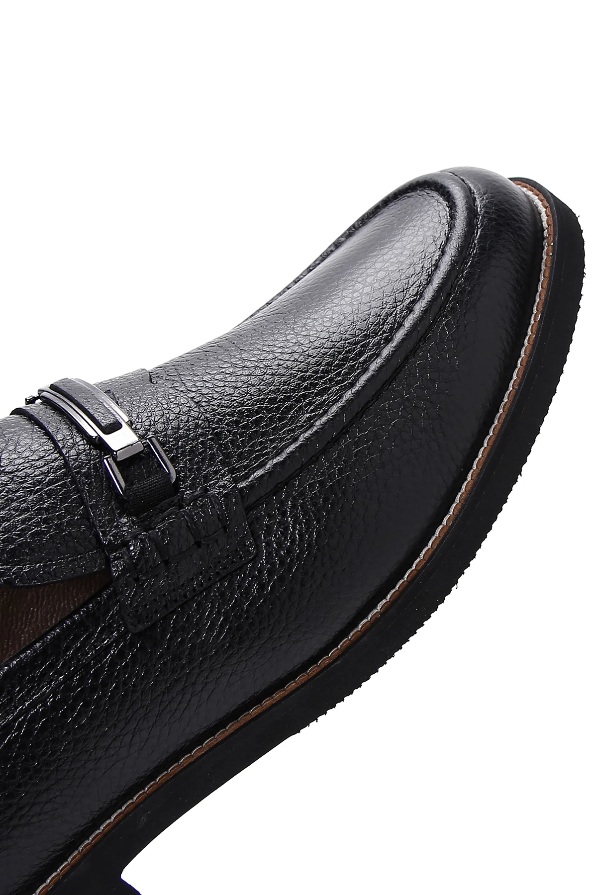 Erkek Siyah Deri Casual Loafer - Image 7