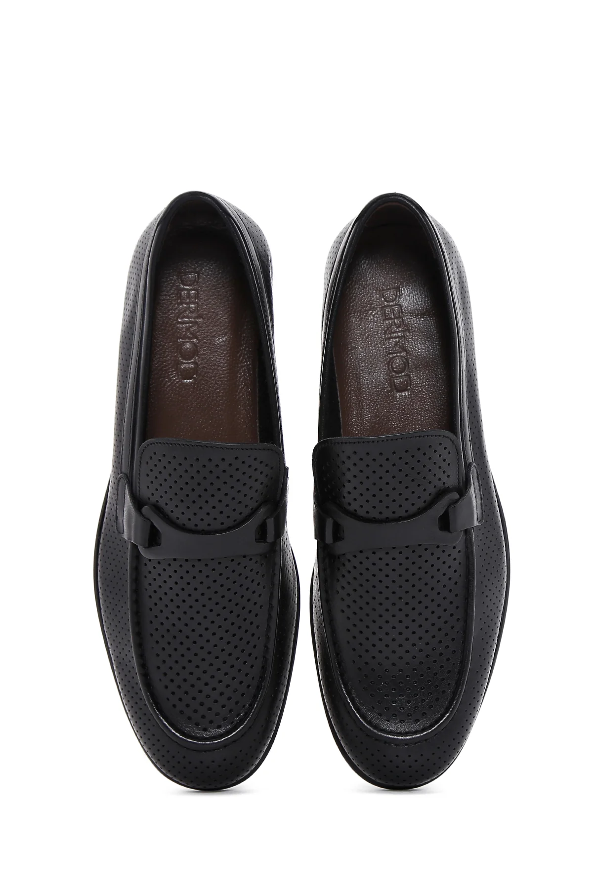 Erkek Siyah Deri Casual Loafer - Image 6