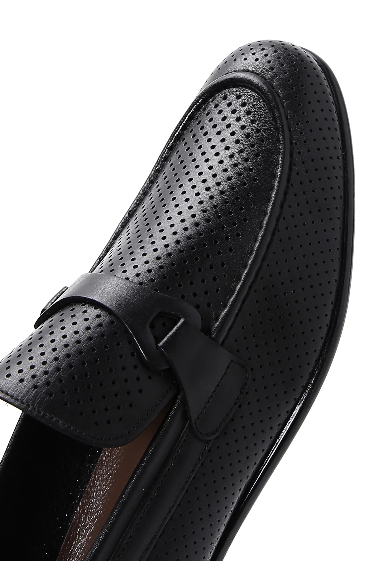 Erkek Siyah Deri Casual Loafer - Image 8
