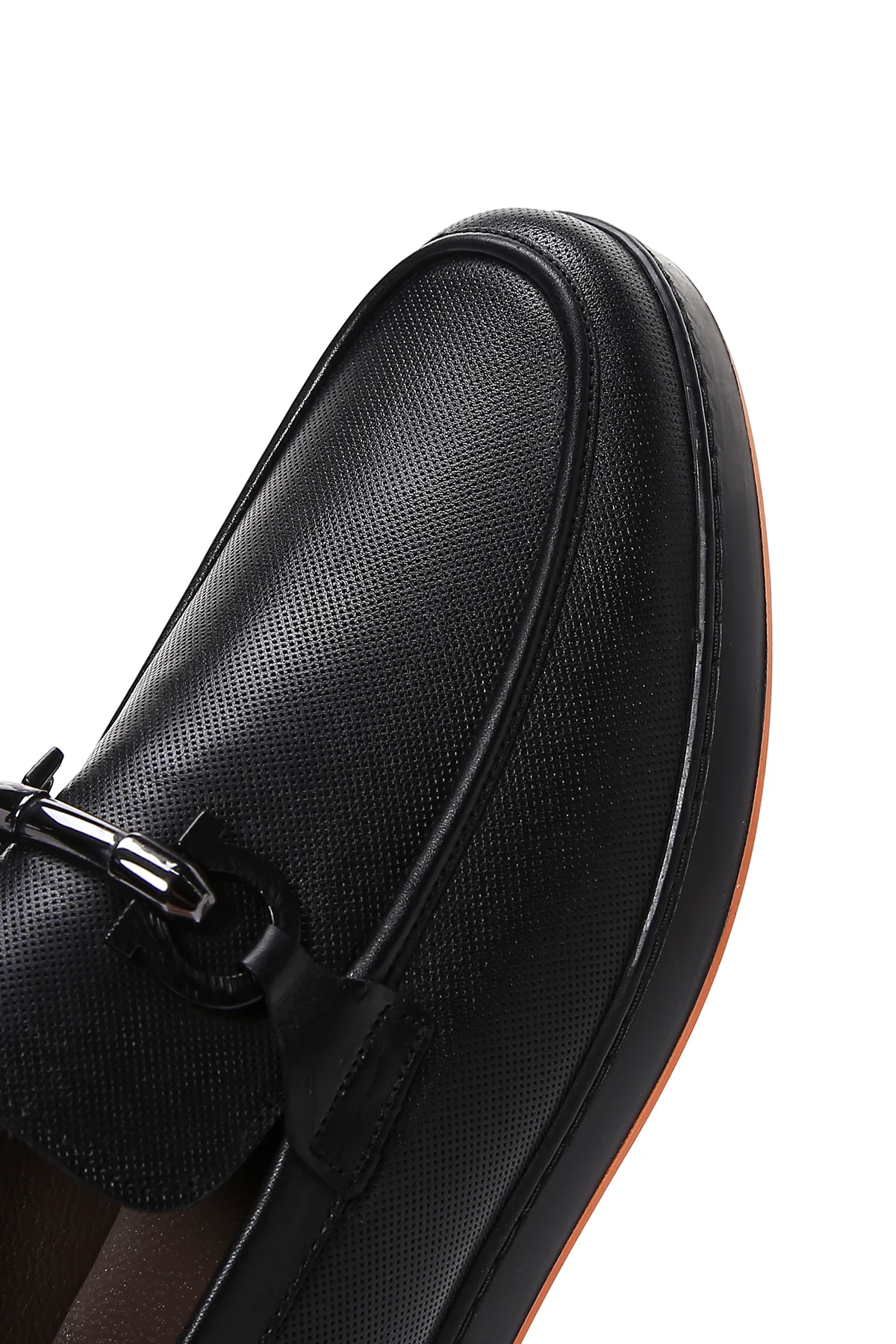 Erkek Siyah Deri Casual Loafer - Image 9