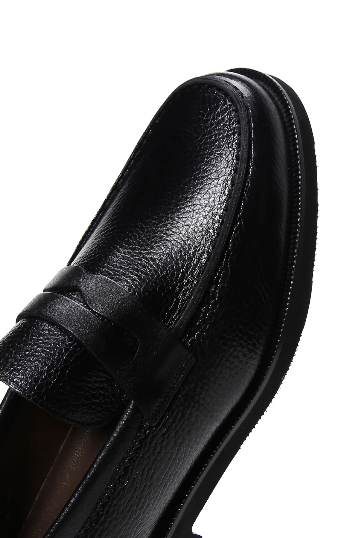 Erkek Siyah Deri Casual Loafer - Image 8