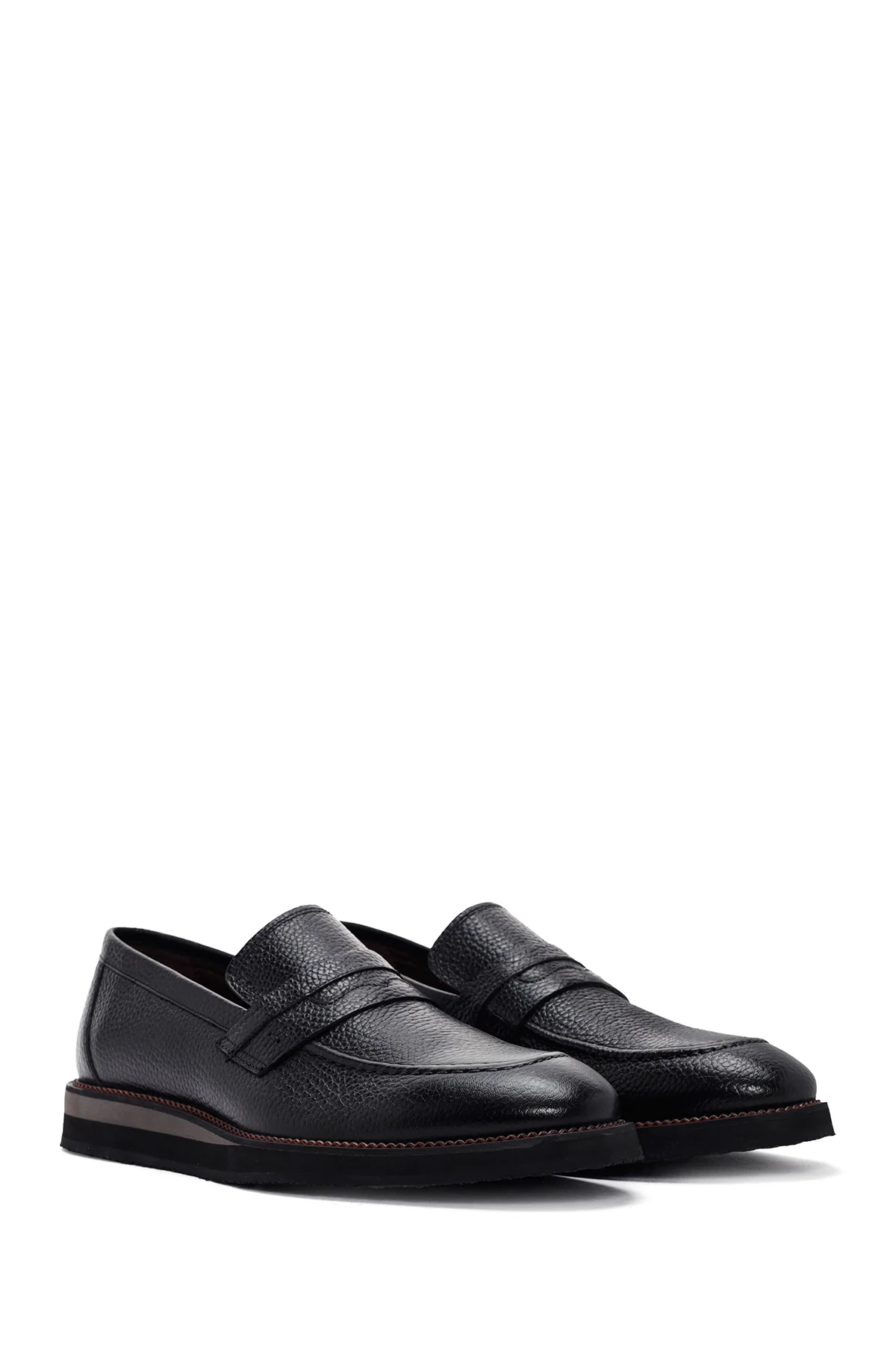Erkek Siyah Deri Casual Loafer - Image 3