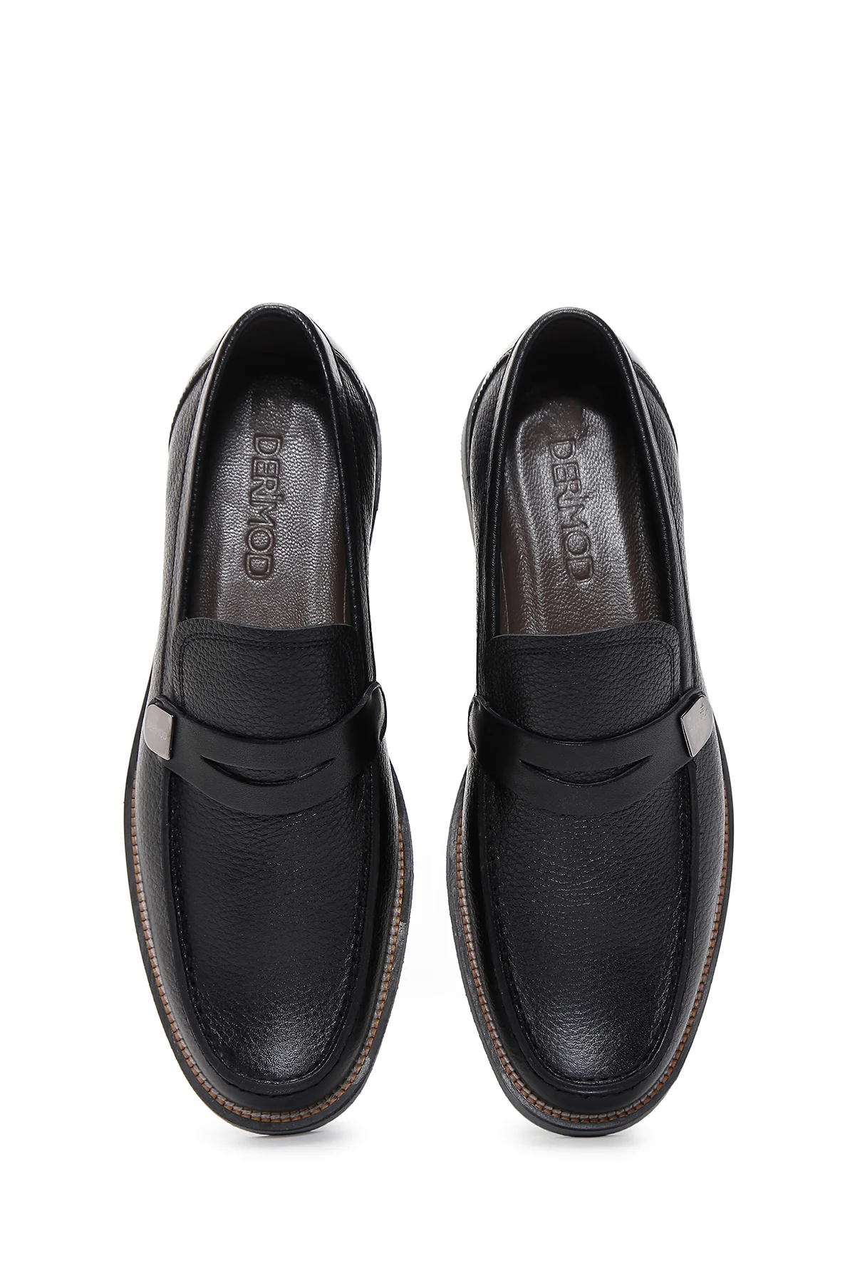 Erkek Siyah Deri Casual Loafer - Image 6