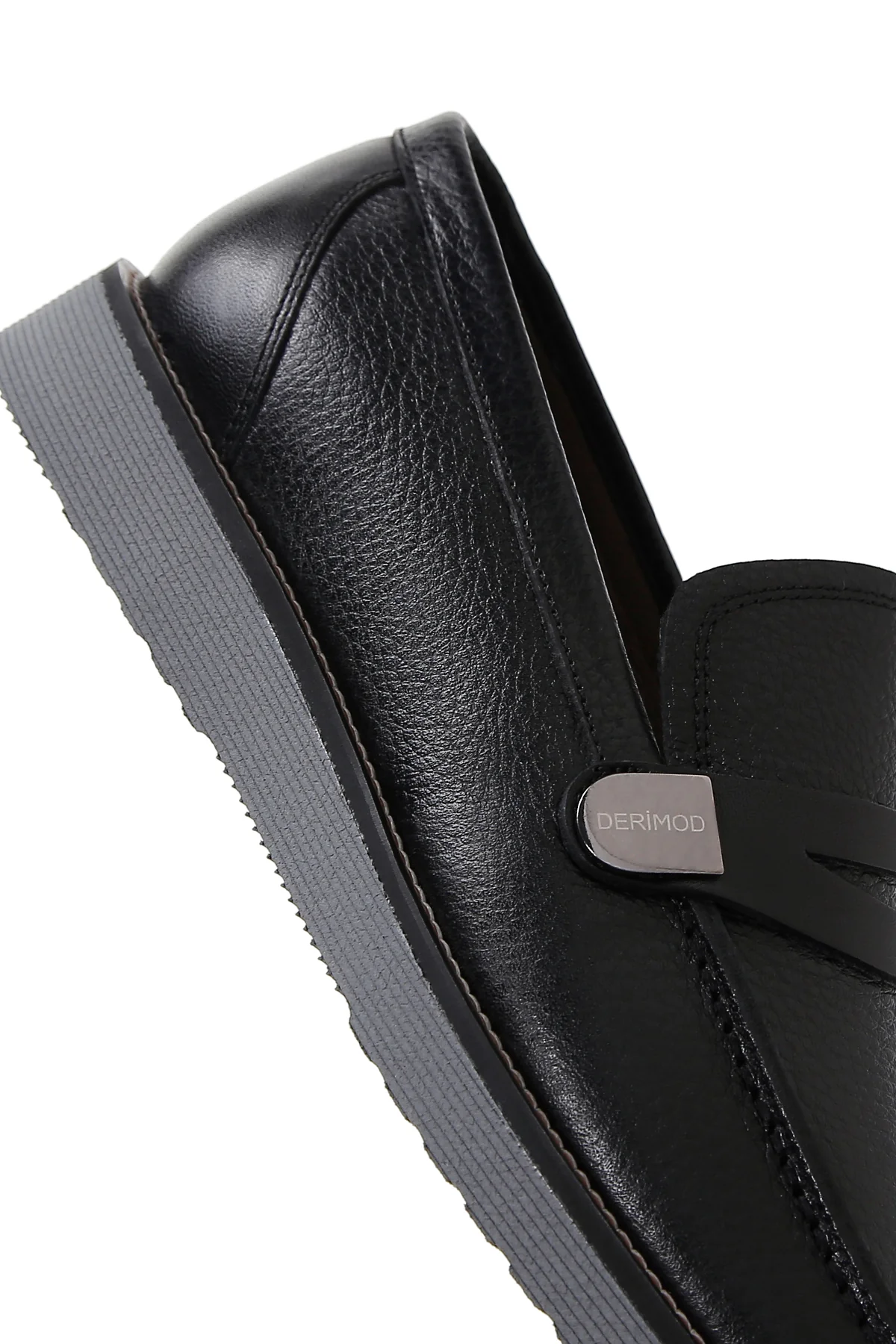Erkek Siyah Deri Casual Loafer - Image 7