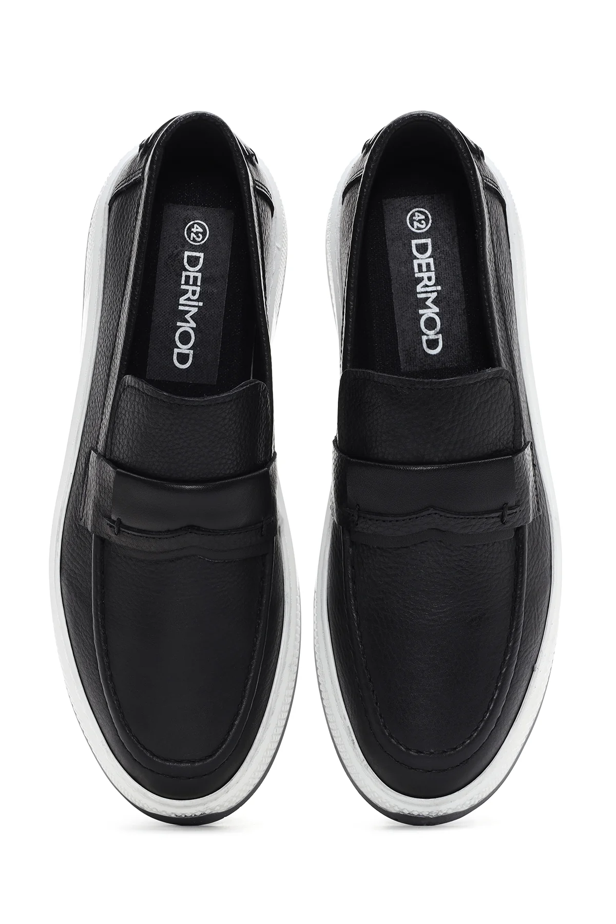 Erkek Siyah Deri Casual Loafer - Image 6