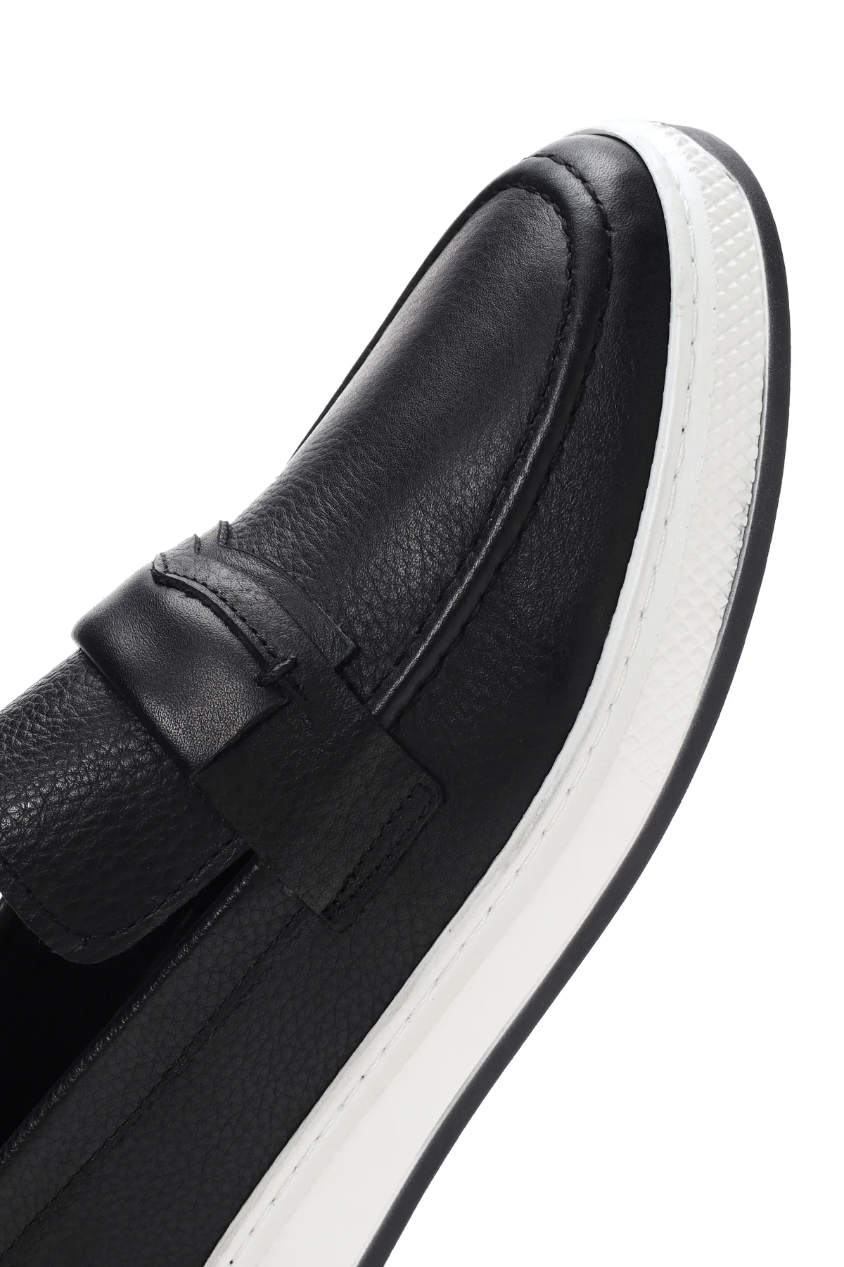 Erkek Siyah Deri Casual Loafer - Image 8