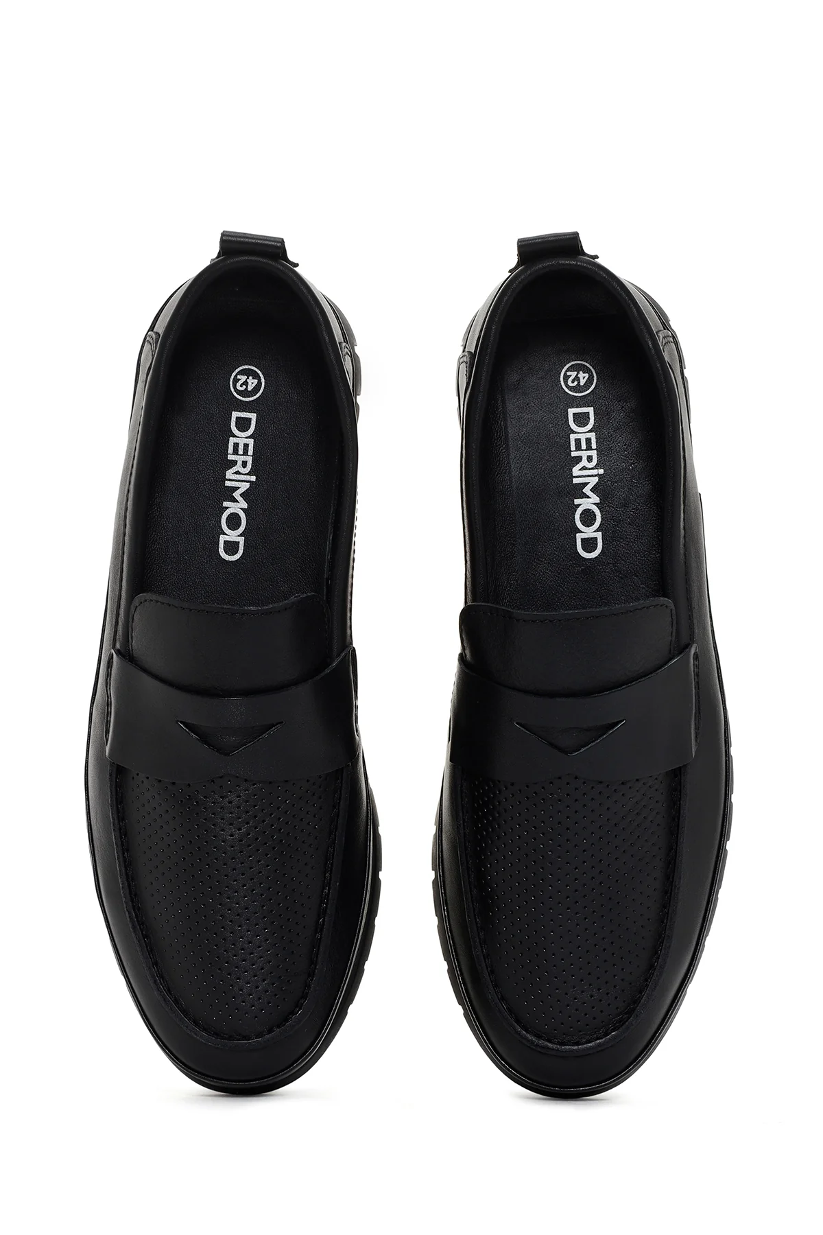 Erkek Siyah Deri Casual Loafer - Image 6