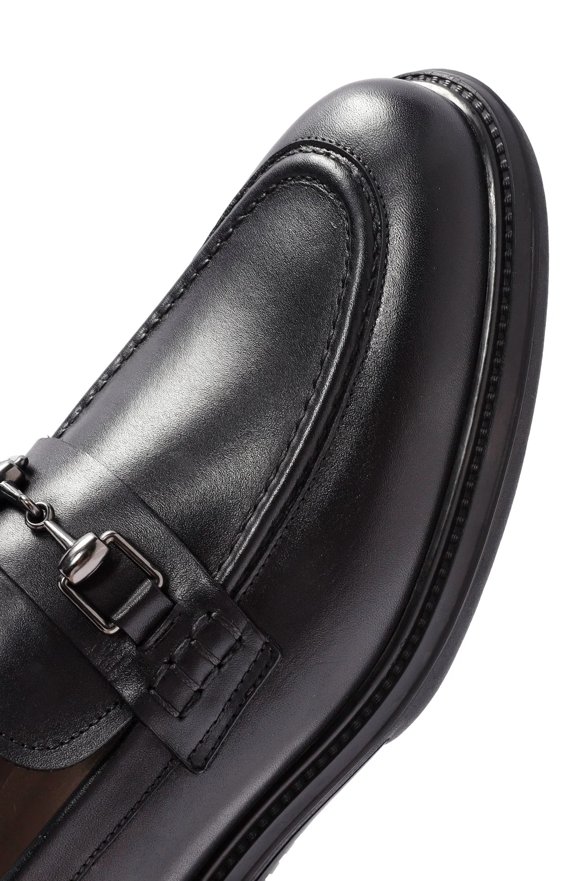 Erkek Siyah Deri Casual Loafer - Image 9