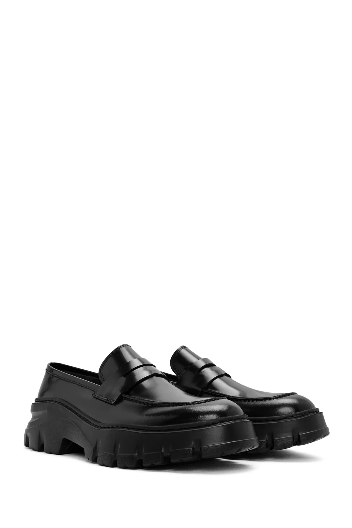 Erkek Siyah Deri Casual Loafer - Image 3
