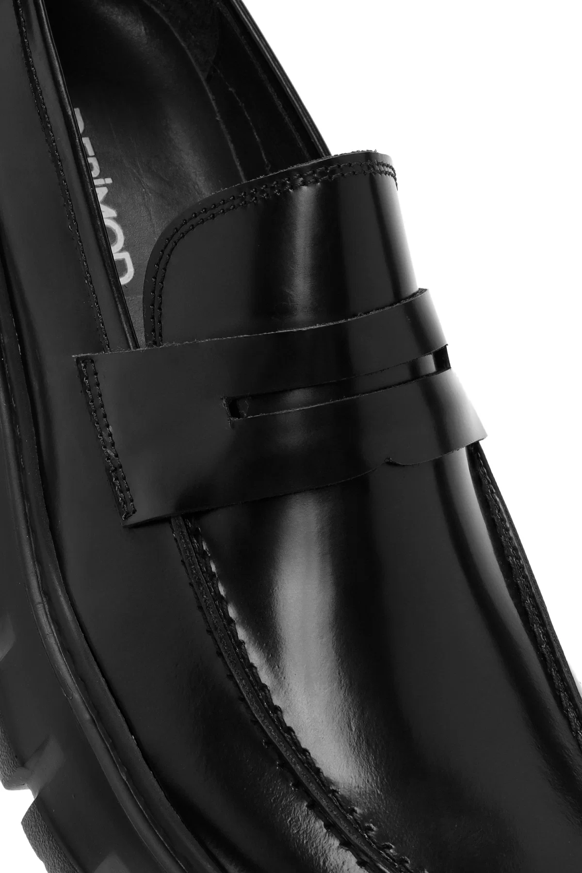 Erkek Siyah Deri Casual Loafer - Image 9