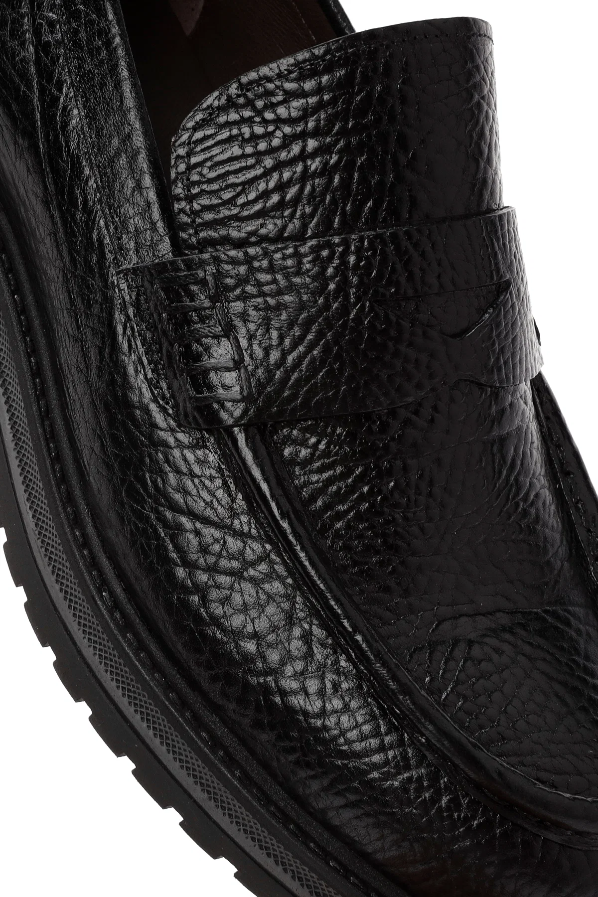 Erkek Siyah Deri Casual Loafer - Image 9