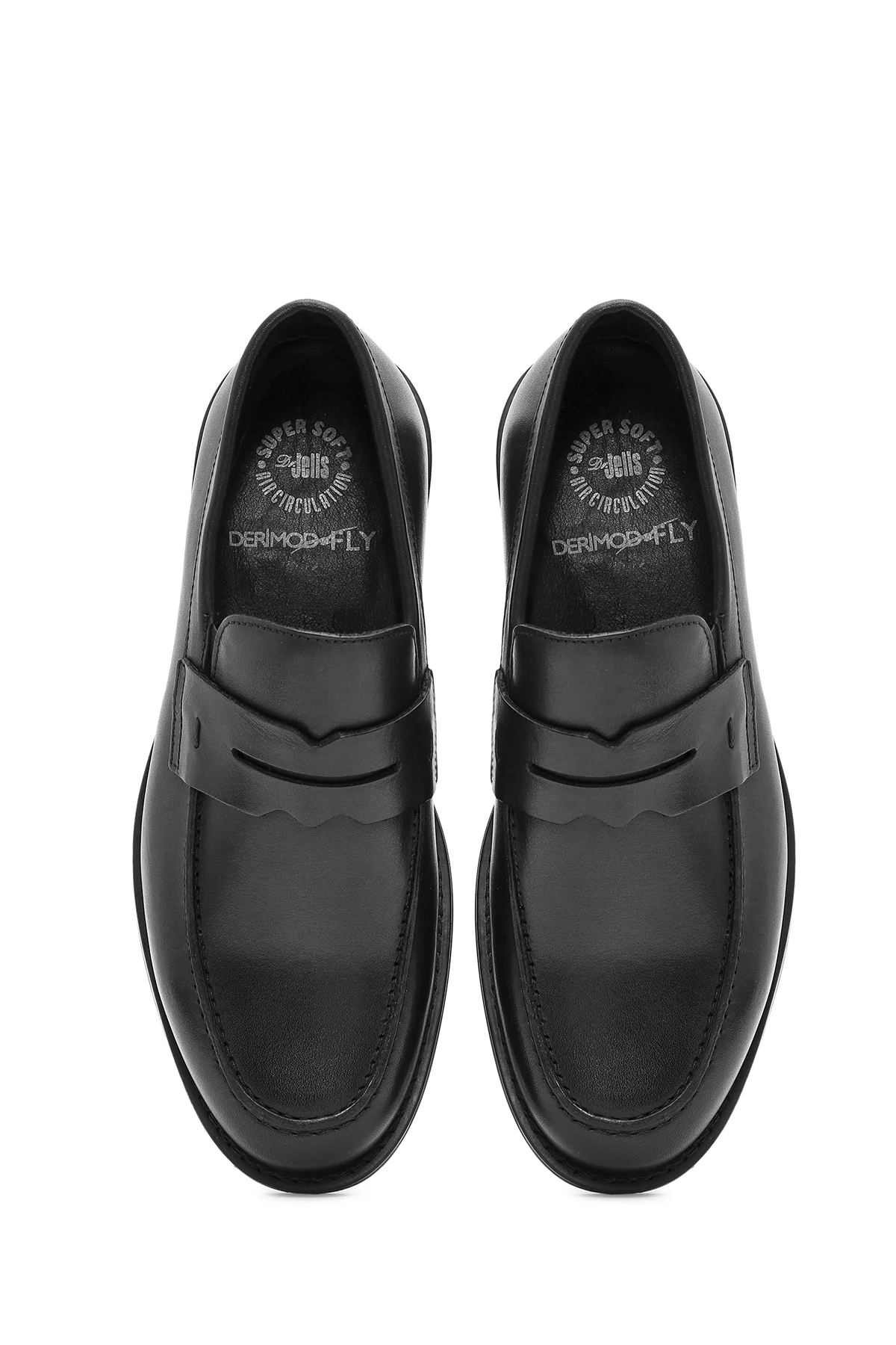 Erkek Siyah Deri Casual Loafer - Image 7