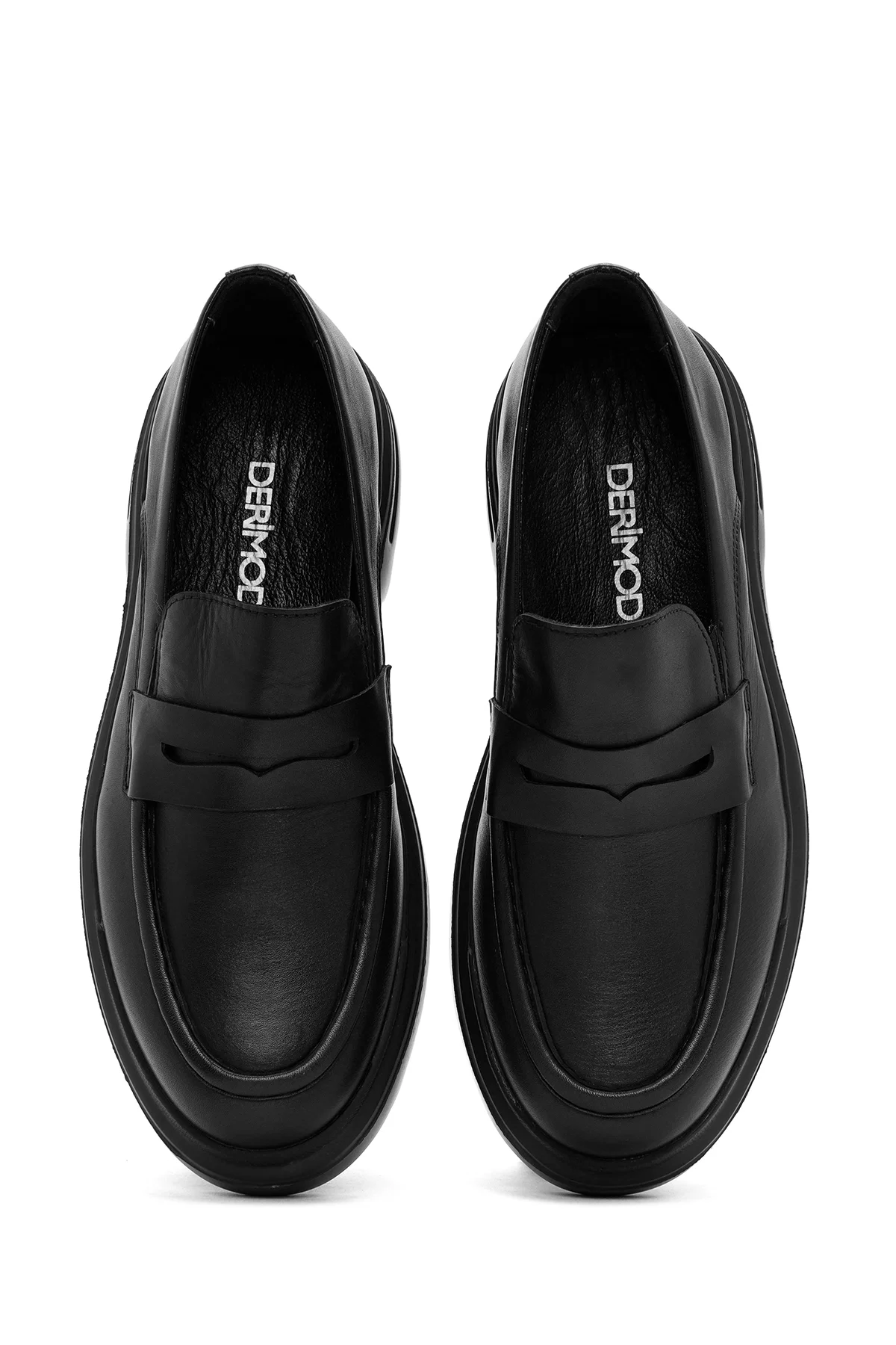 Erkek Siyah Deri Casual Loafer - Image 7