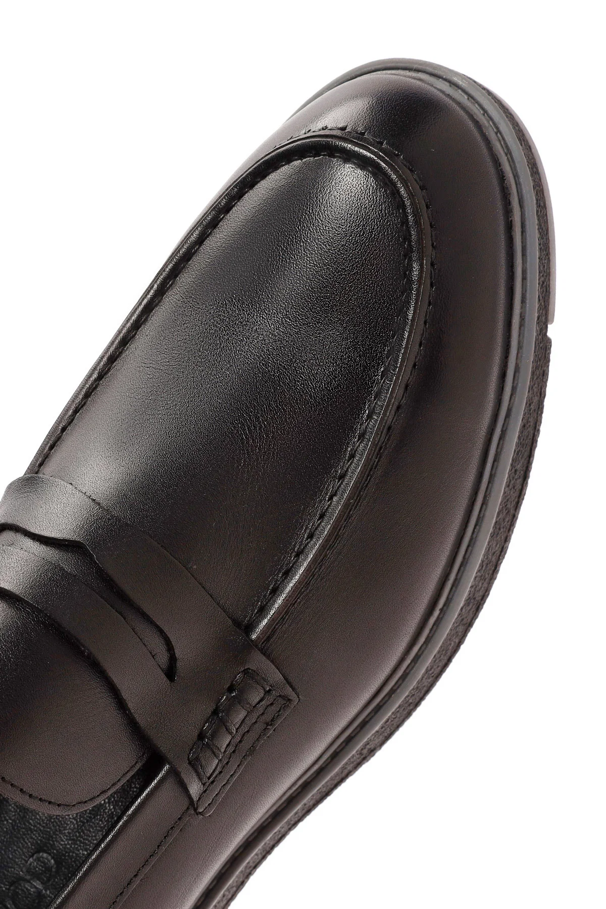 Erkek Siyah Deri Casual Loafer - Image 9