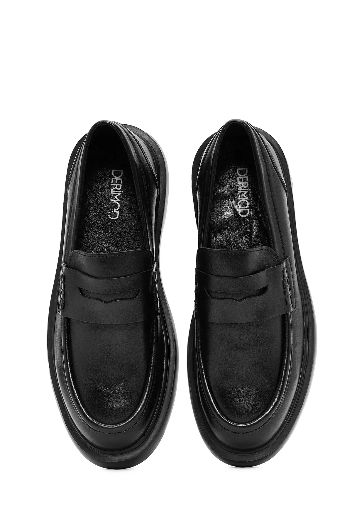 Erkek Siyah Deri Casual Loafer - Image 7