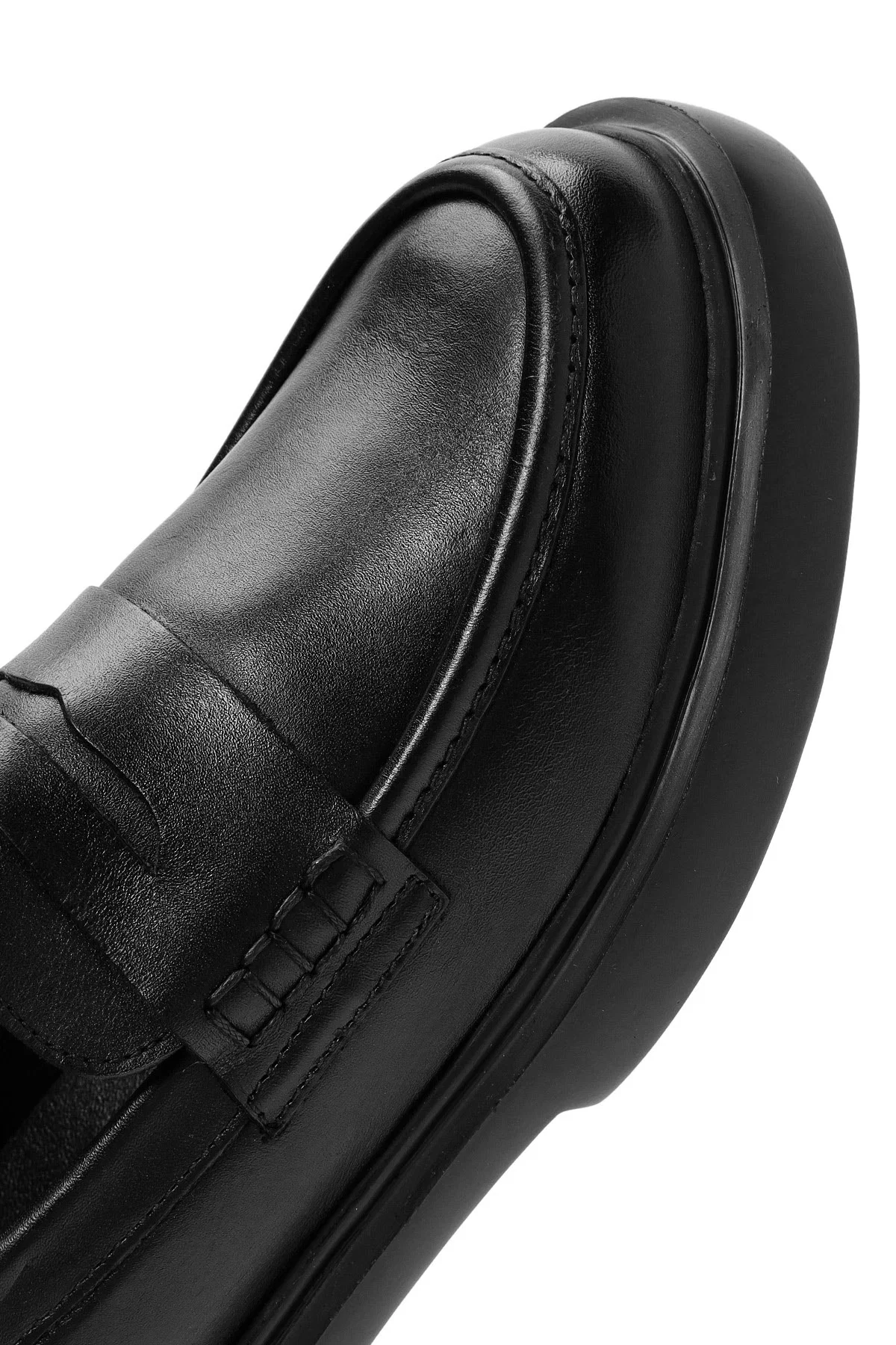 Erkek Siyah Deri Casual Loafer - Image 9