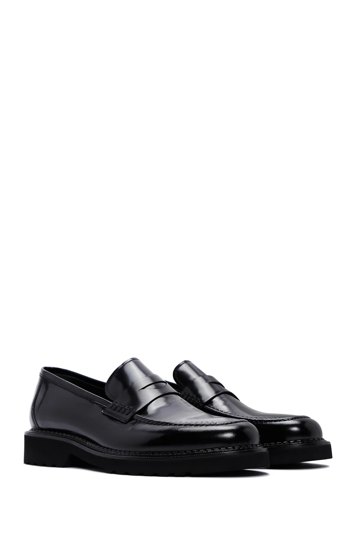 Erkek Siyah Deri Casual Loafer - Image 3