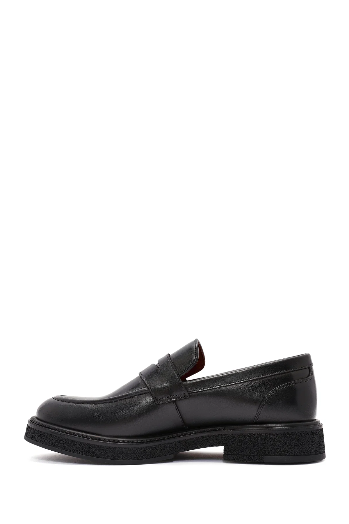 Erkek Siyah Deri Casual Loafer - Image 2