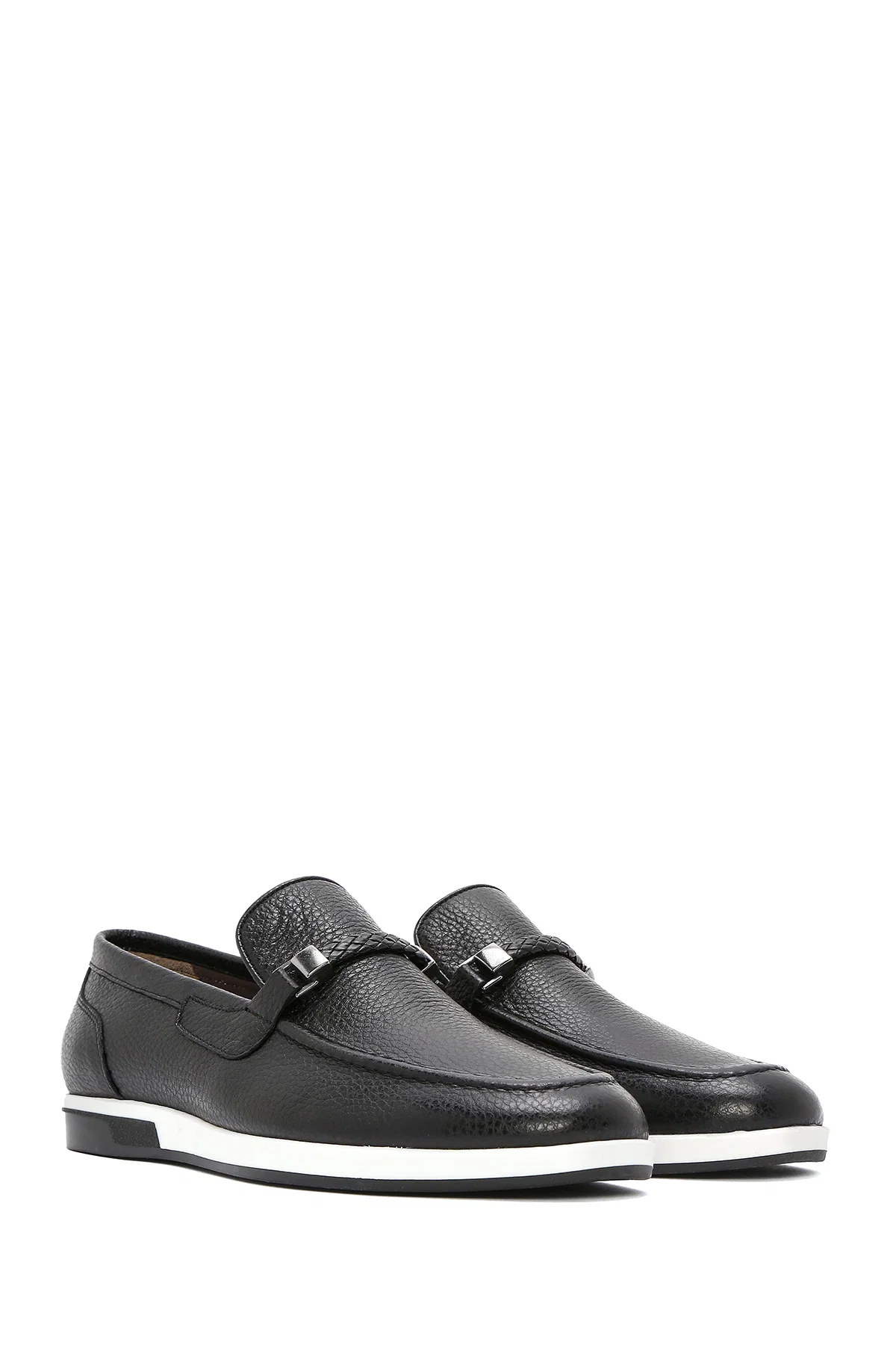 Erkek Siyah Deri Casual Loafer - Image 3