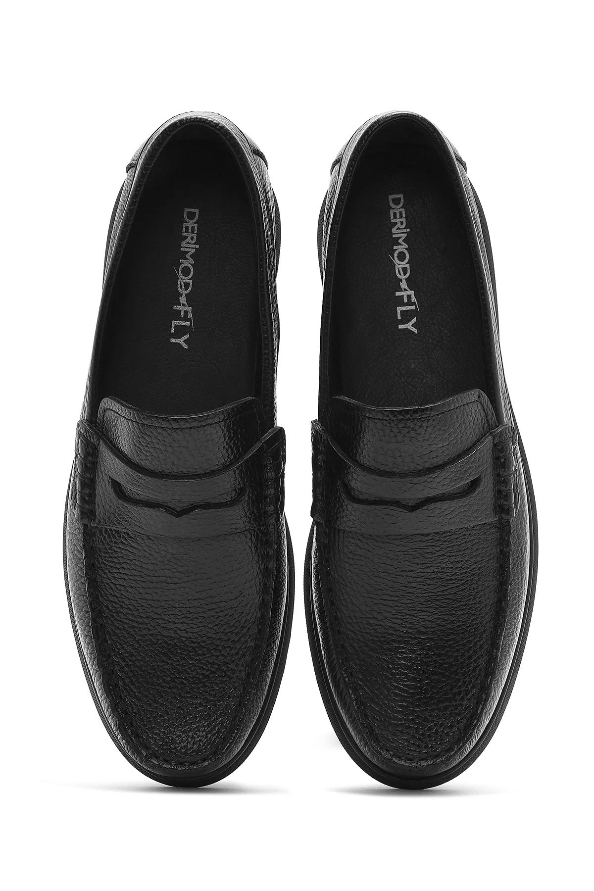 Erkek Siyah Deri Casual Loafer - Image 7