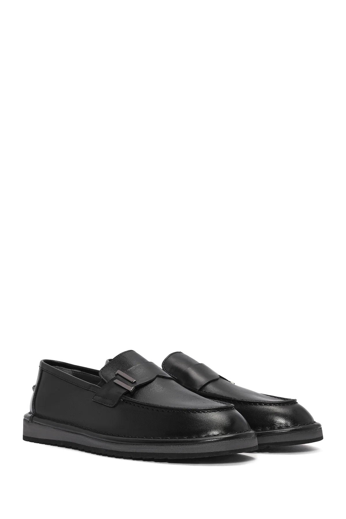 Erkek Siyah Deri Casual Loafer - Image 3