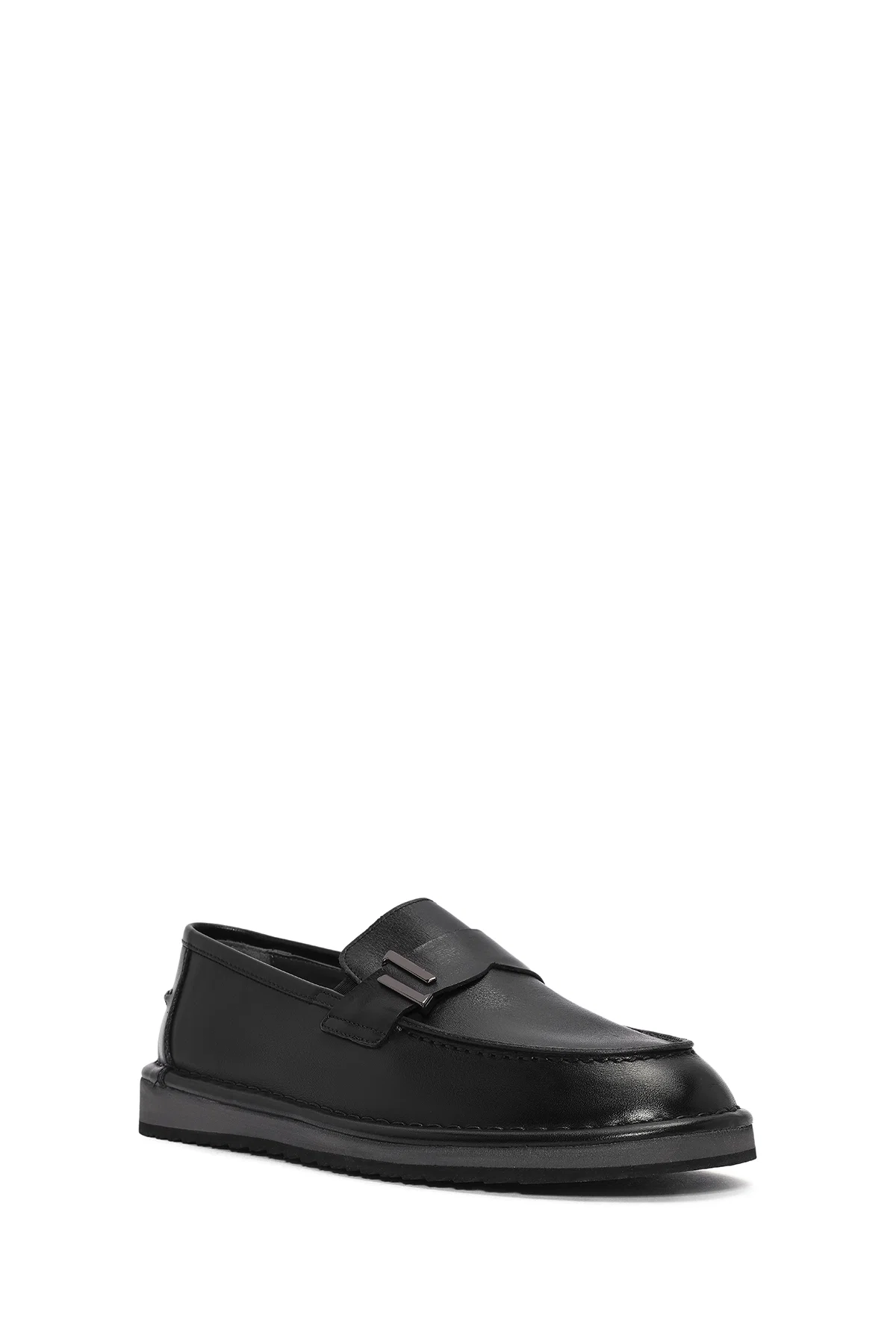 Erkek Siyah Deri Casual Loafer - Image 6