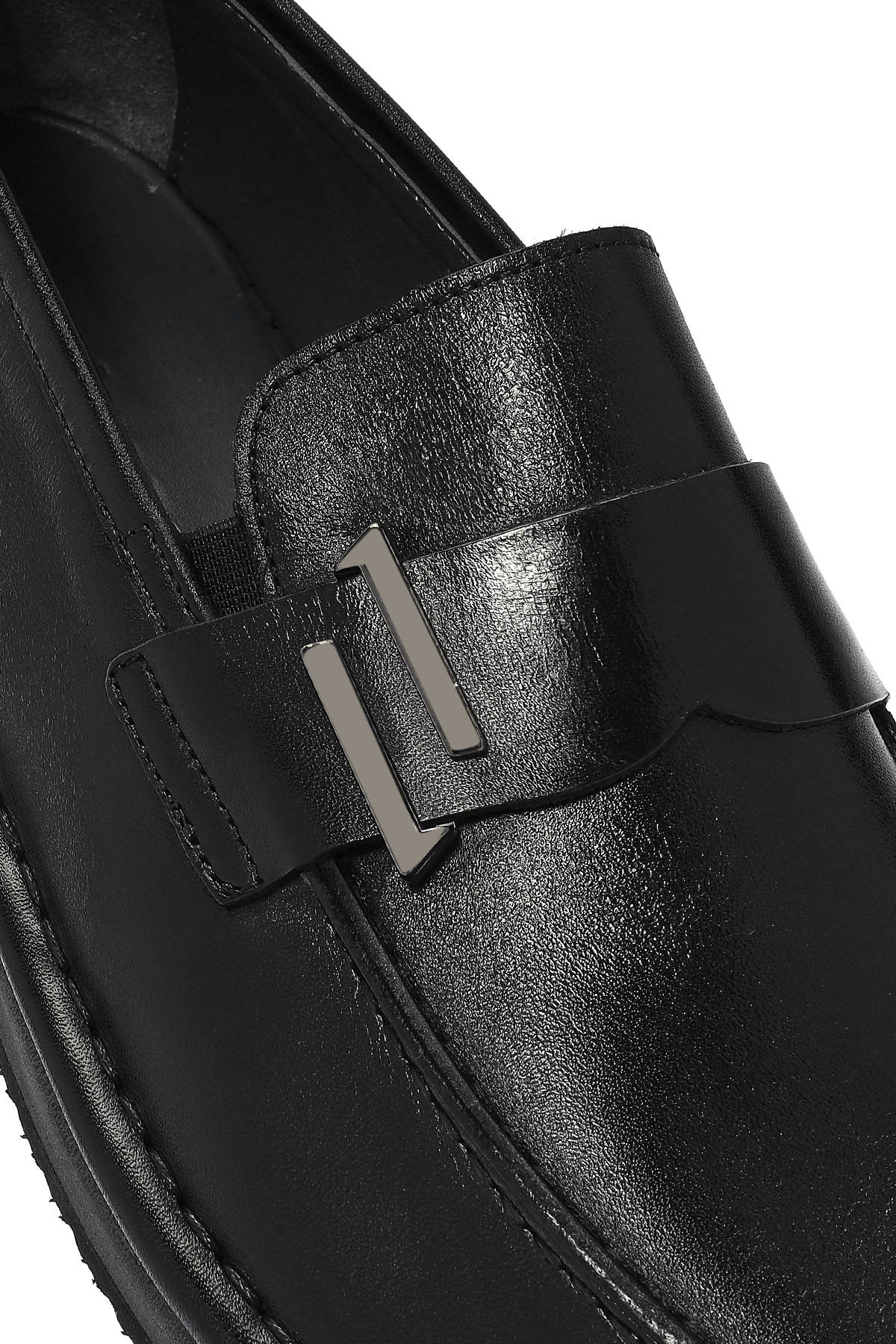 Erkek Siyah Deri Casual Loafer - Image 8