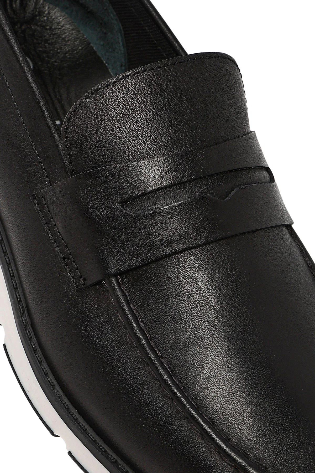 Erkek Siyah Deri Casual Loafer - Image 9