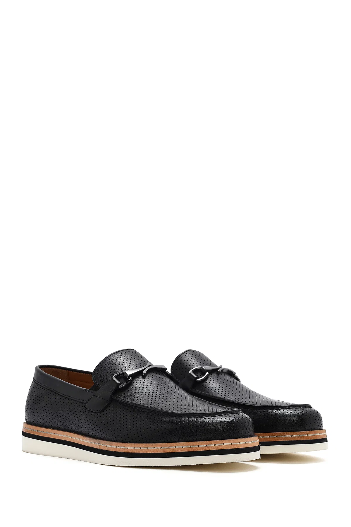 Erkek Siyah Deri Casual Loafer - Image 3