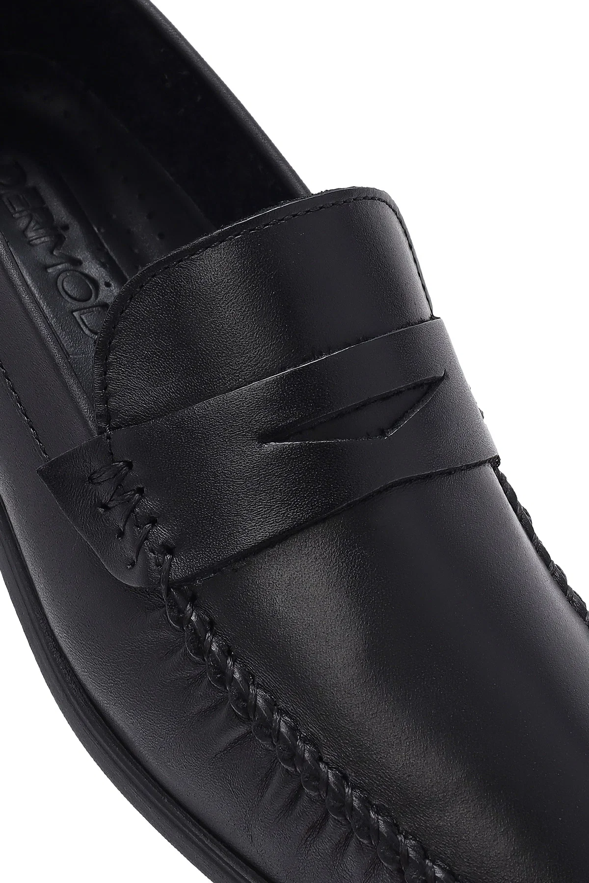 Erkek Siyah Deri Casual Loafer - Image 9