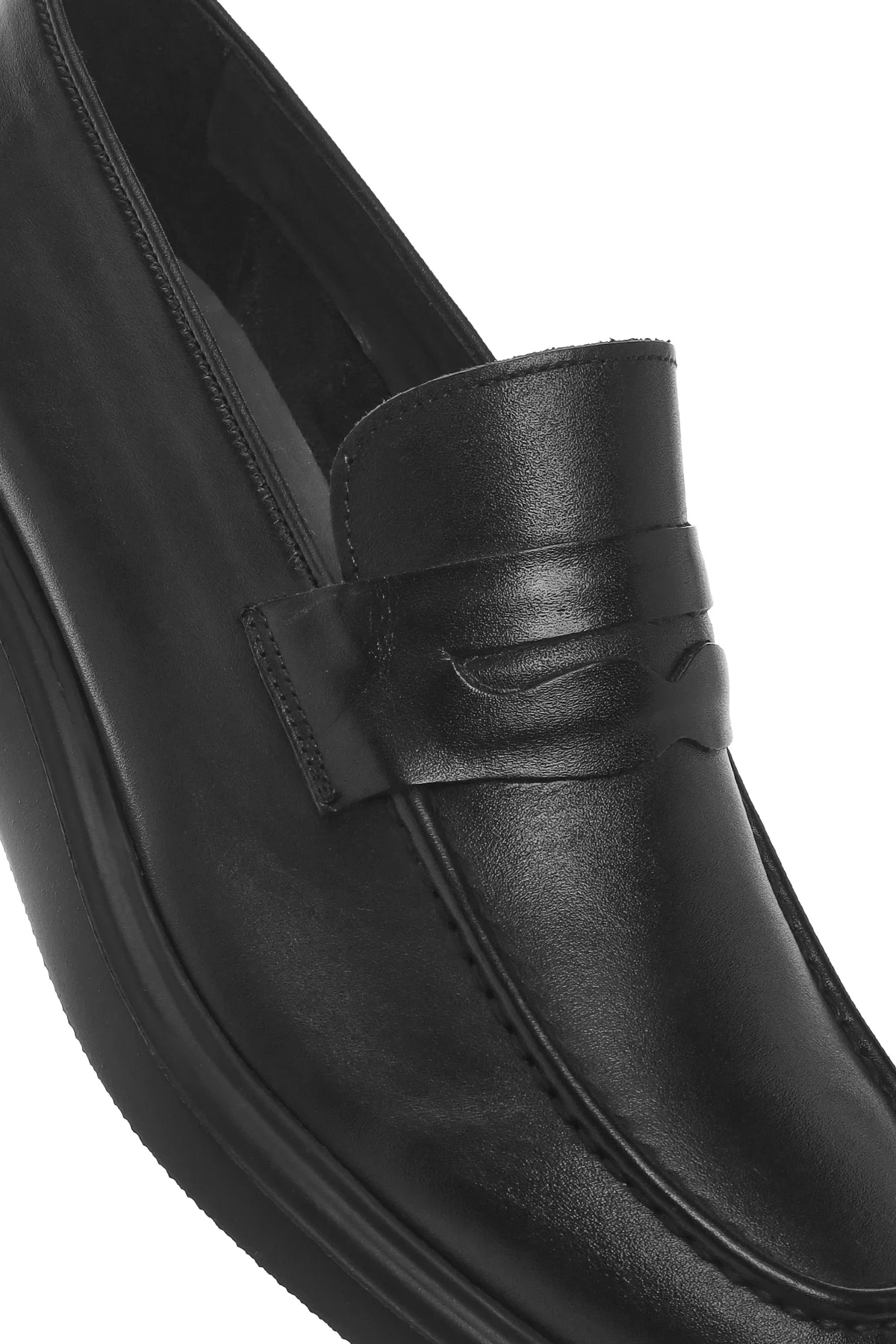 Erkek Siyah Deri Casual Loafer - Image 9