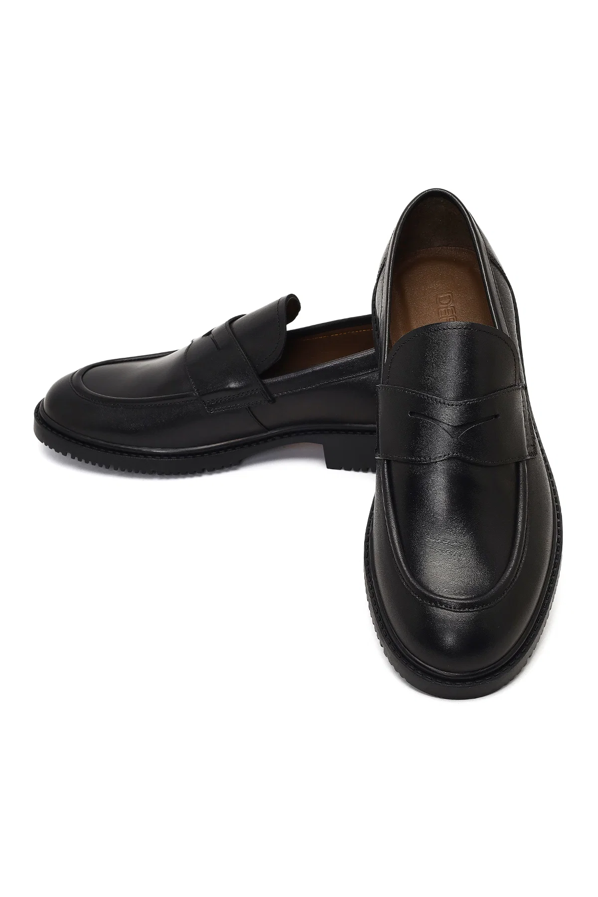 Erkek Siyah Deri Casual Loafer - Image 10