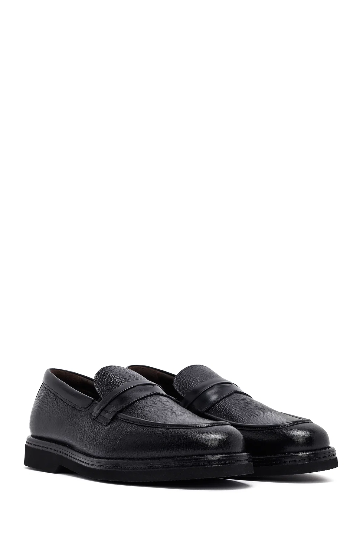 Erkek Siyah Deri Casual Loafer - Image 3