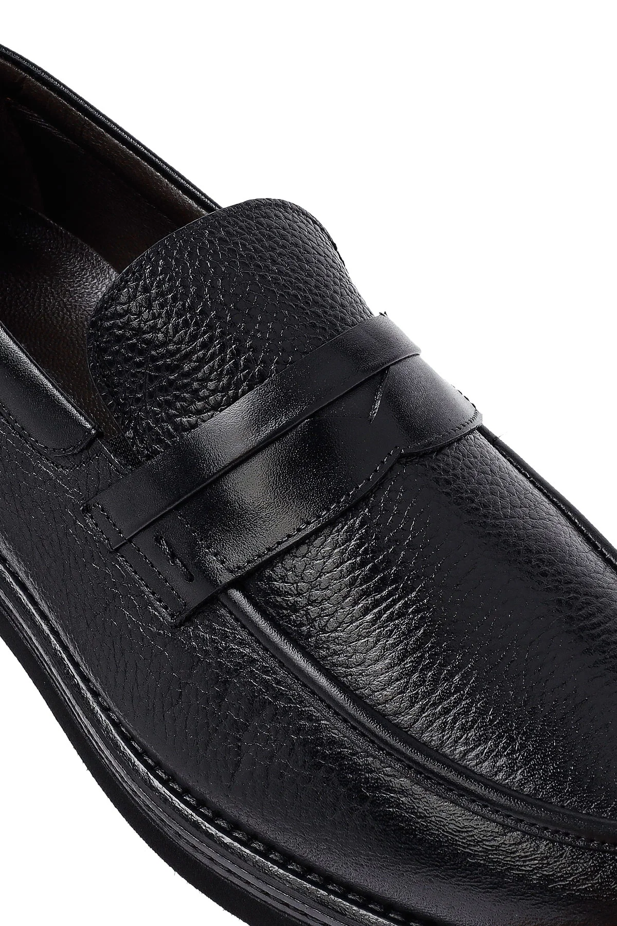 Erkek Siyah Deri Casual Loafer - Image 9