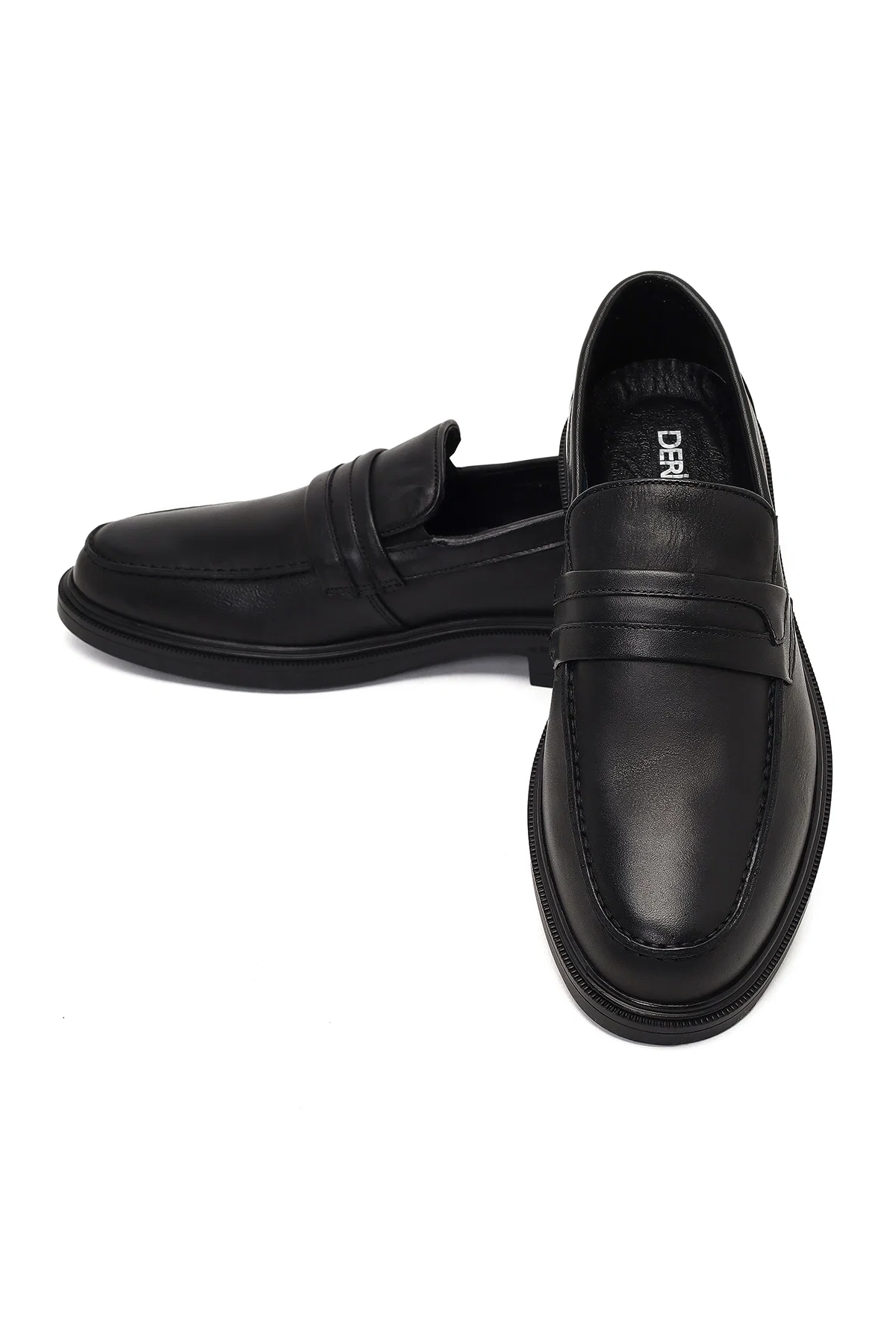 Erkek Siyah Deri Casual Loafer - Image 9