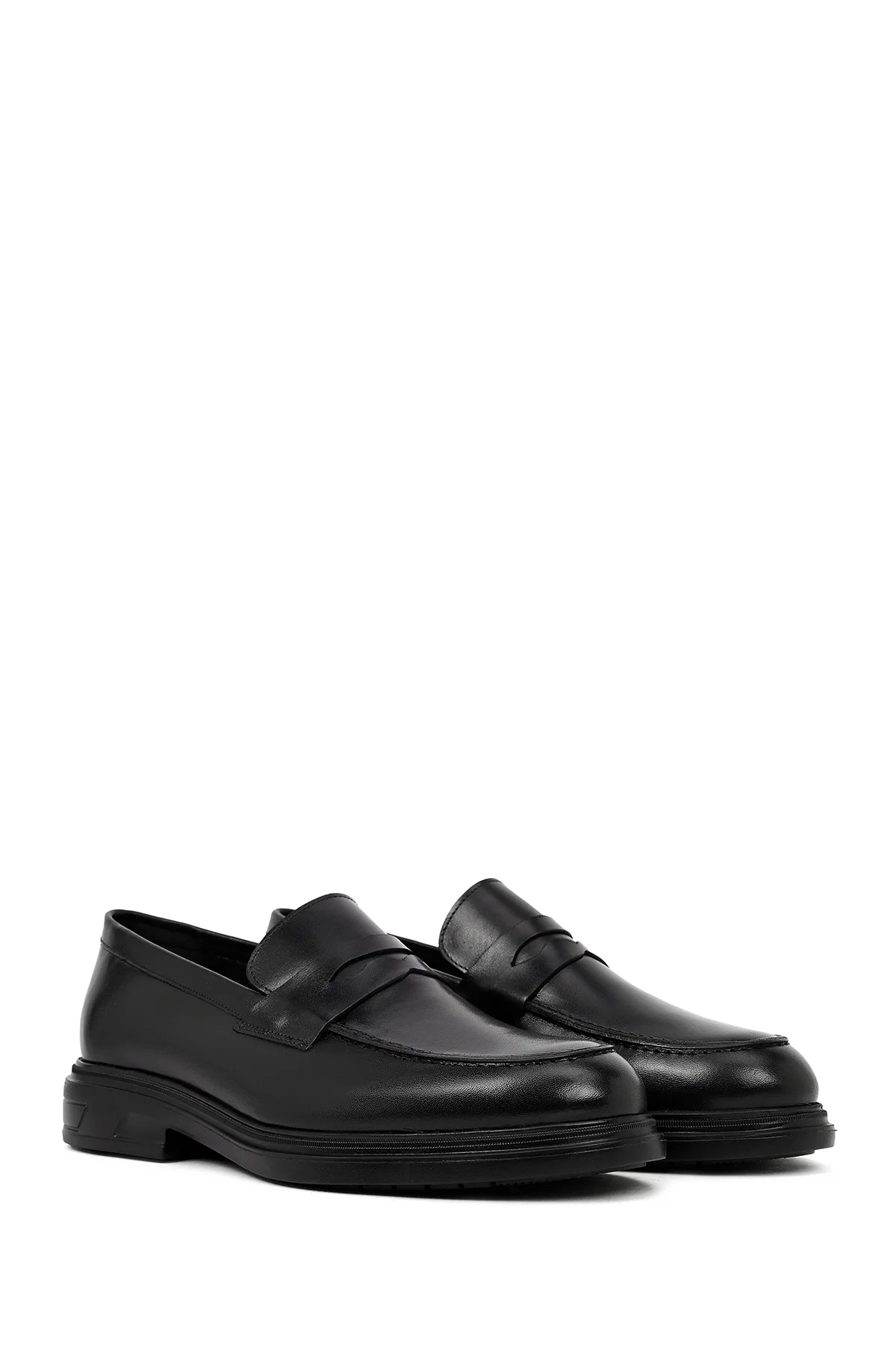 Erkek Siyah Deri Casual Loafer - Image 3