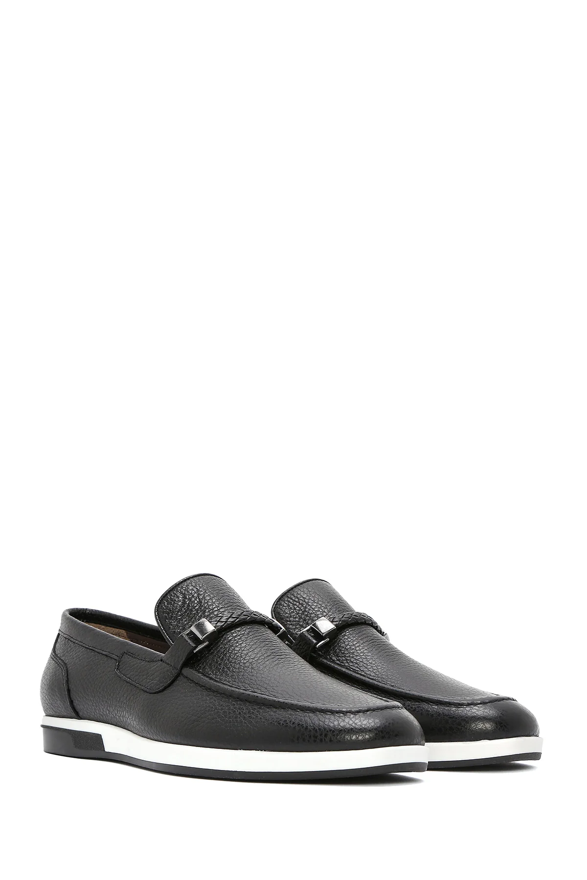 Erkek Siyah Deri Casual Loafer - Image 2