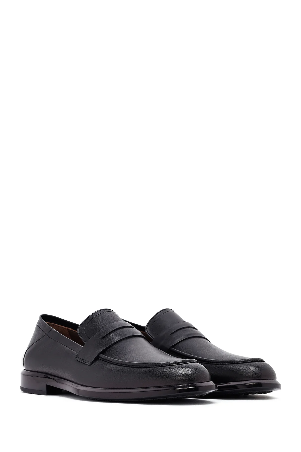 Erkek Siyah Deri Casual Loafer - Image 2