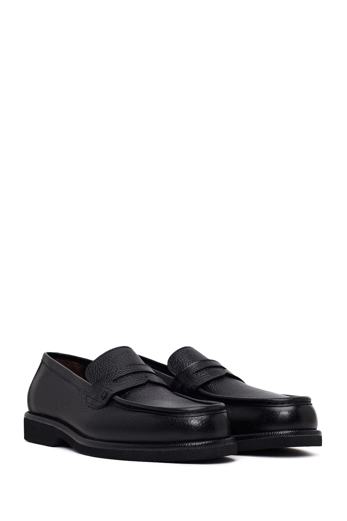 Erkek Siyah Deri Casual Loafer - Image 2