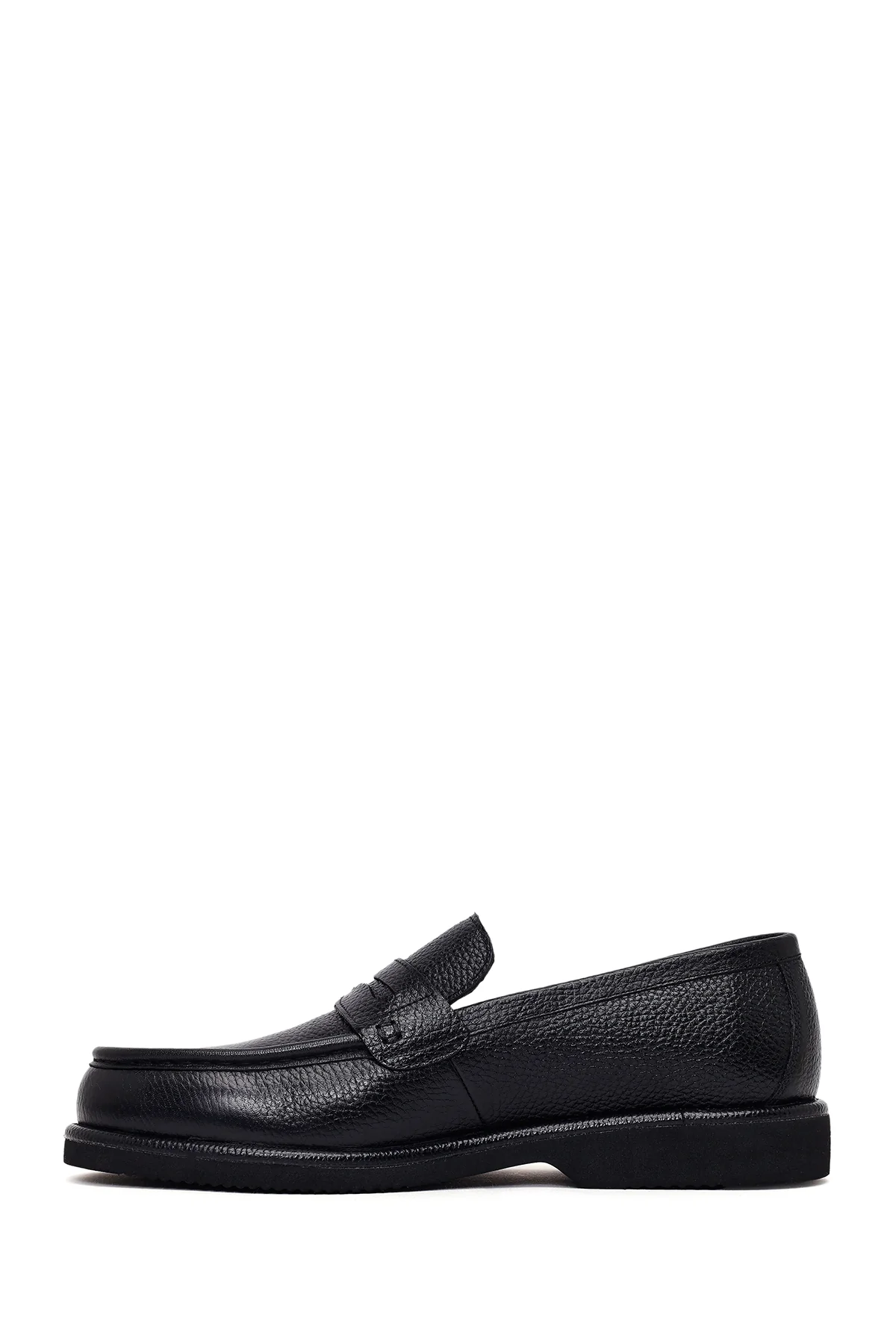 Erkek Siyah Deri Casual Loafer - Image 3