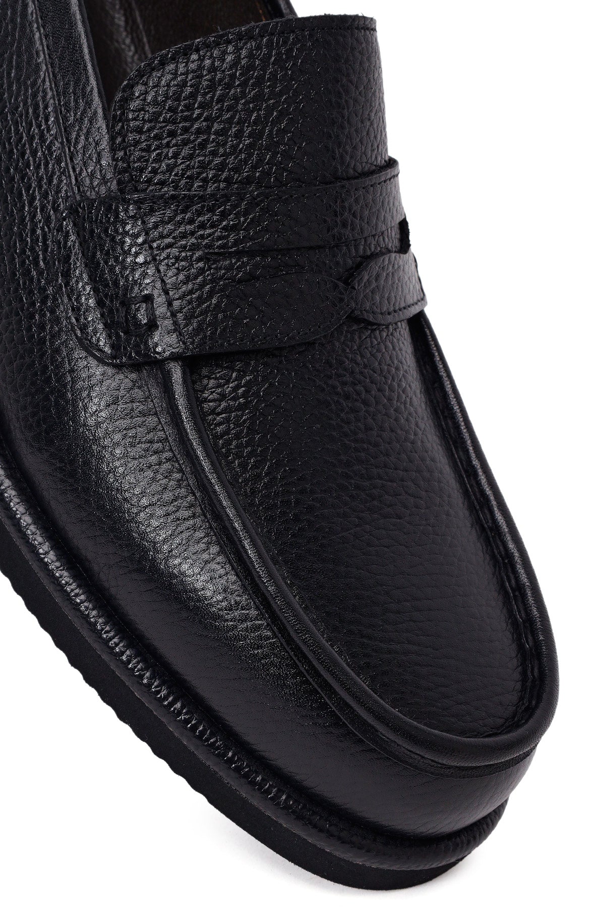 Erkek Siyah Deri Casual Loafer - Image 9