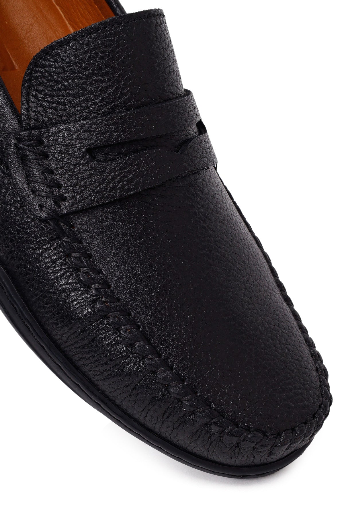 Erkek Siyah Deri Casual Loafer - Image 9