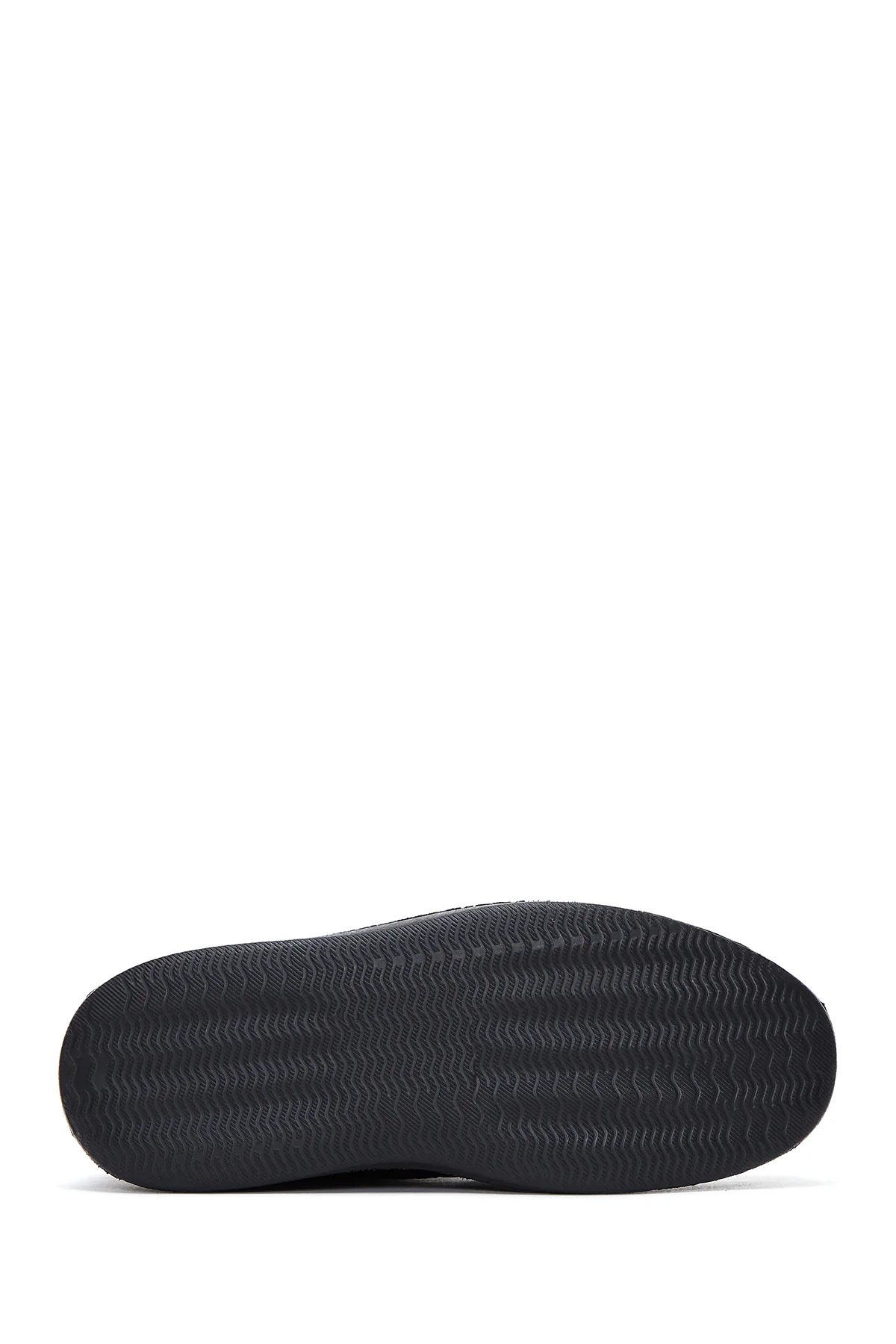 Erkek Siyah Deri Casual Sneaker - Image 4