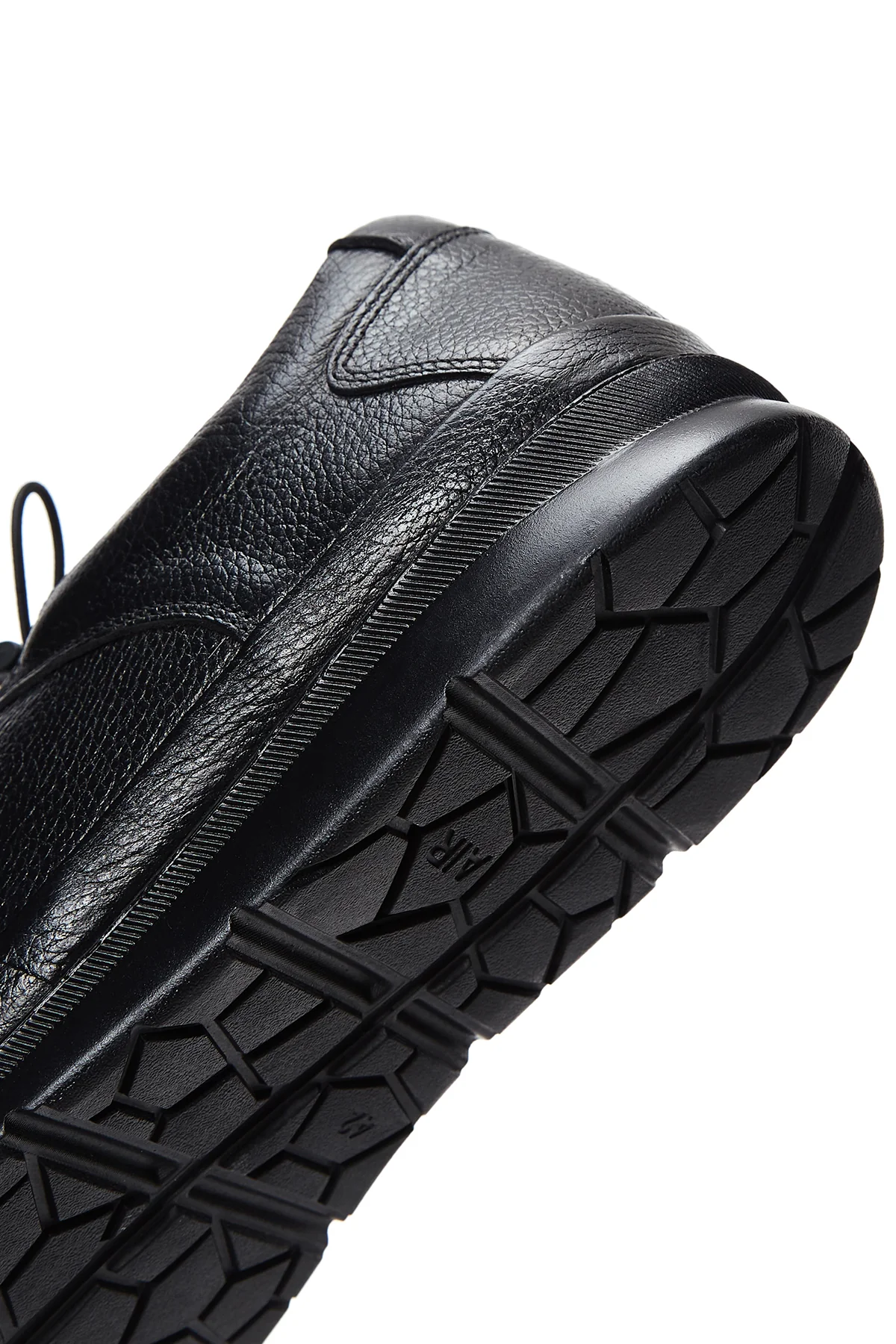 Erkek Siyah Deri Casual Sneaker - Image 7