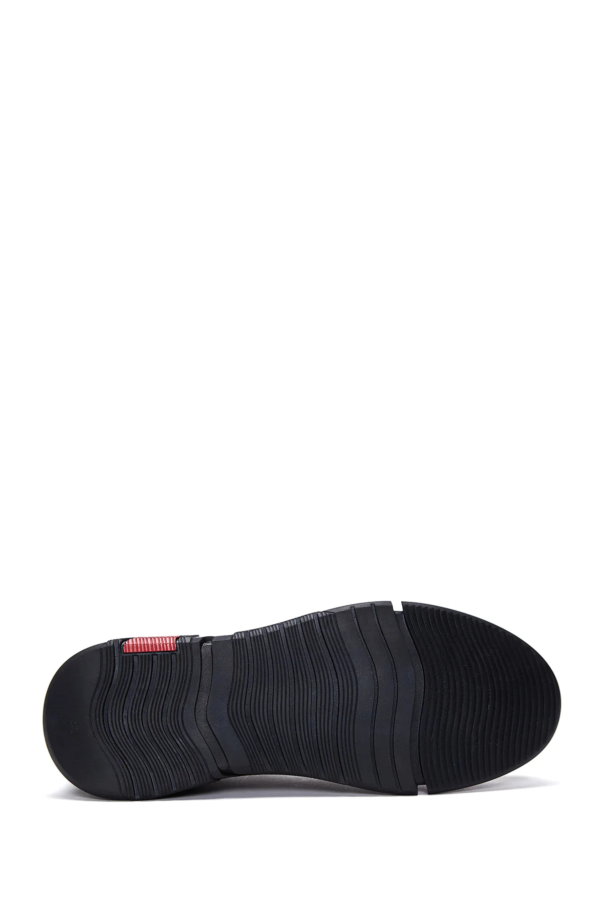Erkek Siyah Deri Casual Sneaker - Image 4