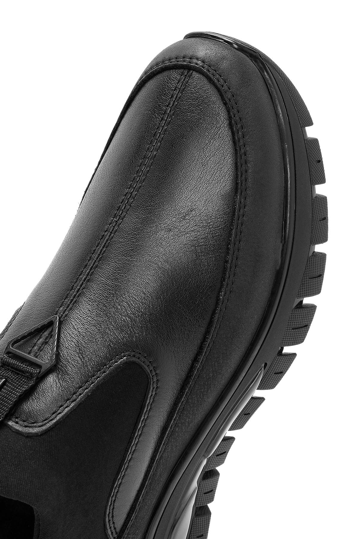 Erkek Siyah Deri Comfort Loafer - Image 10