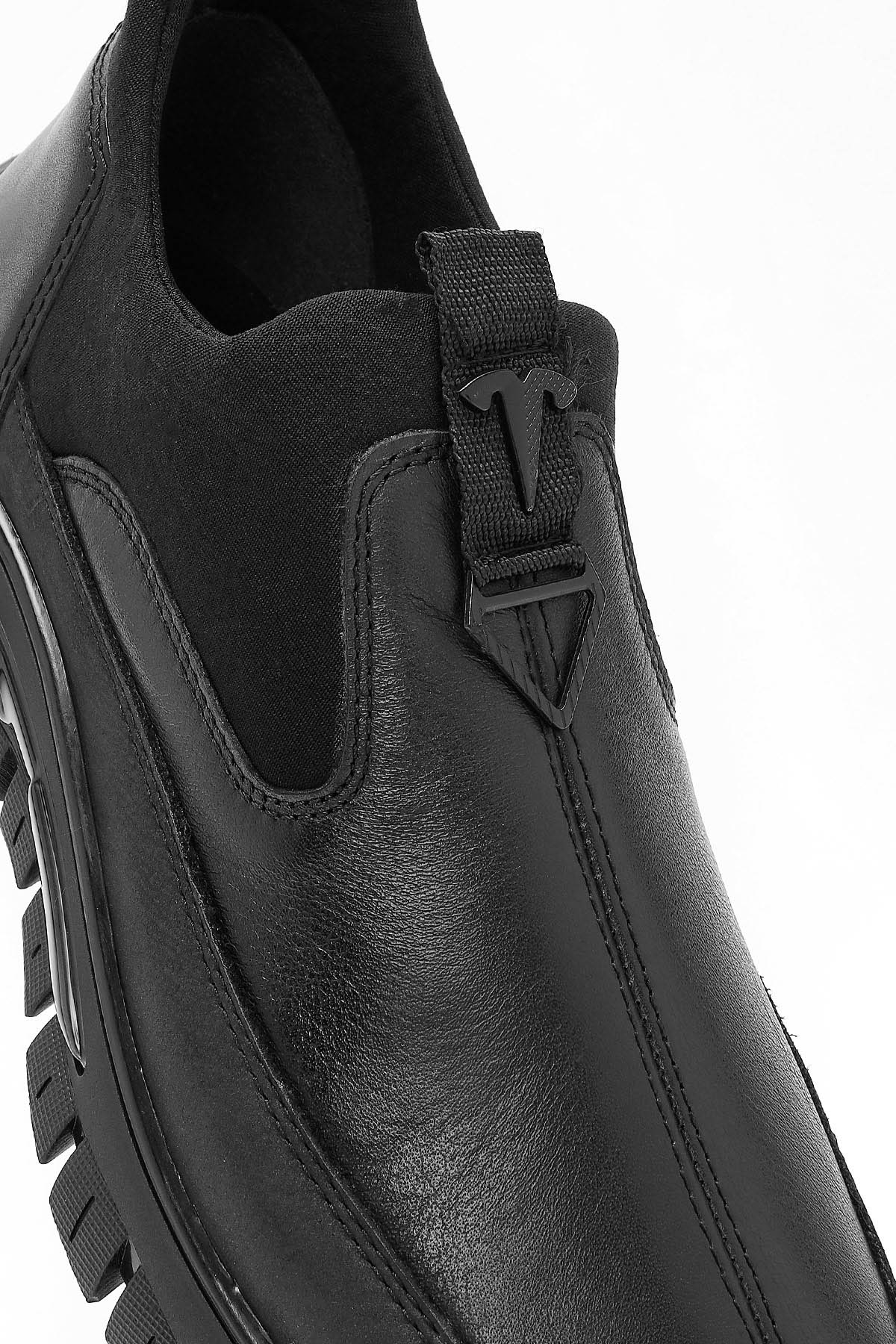 Erkek Siyah Deri Comfort Loafer - Image 9