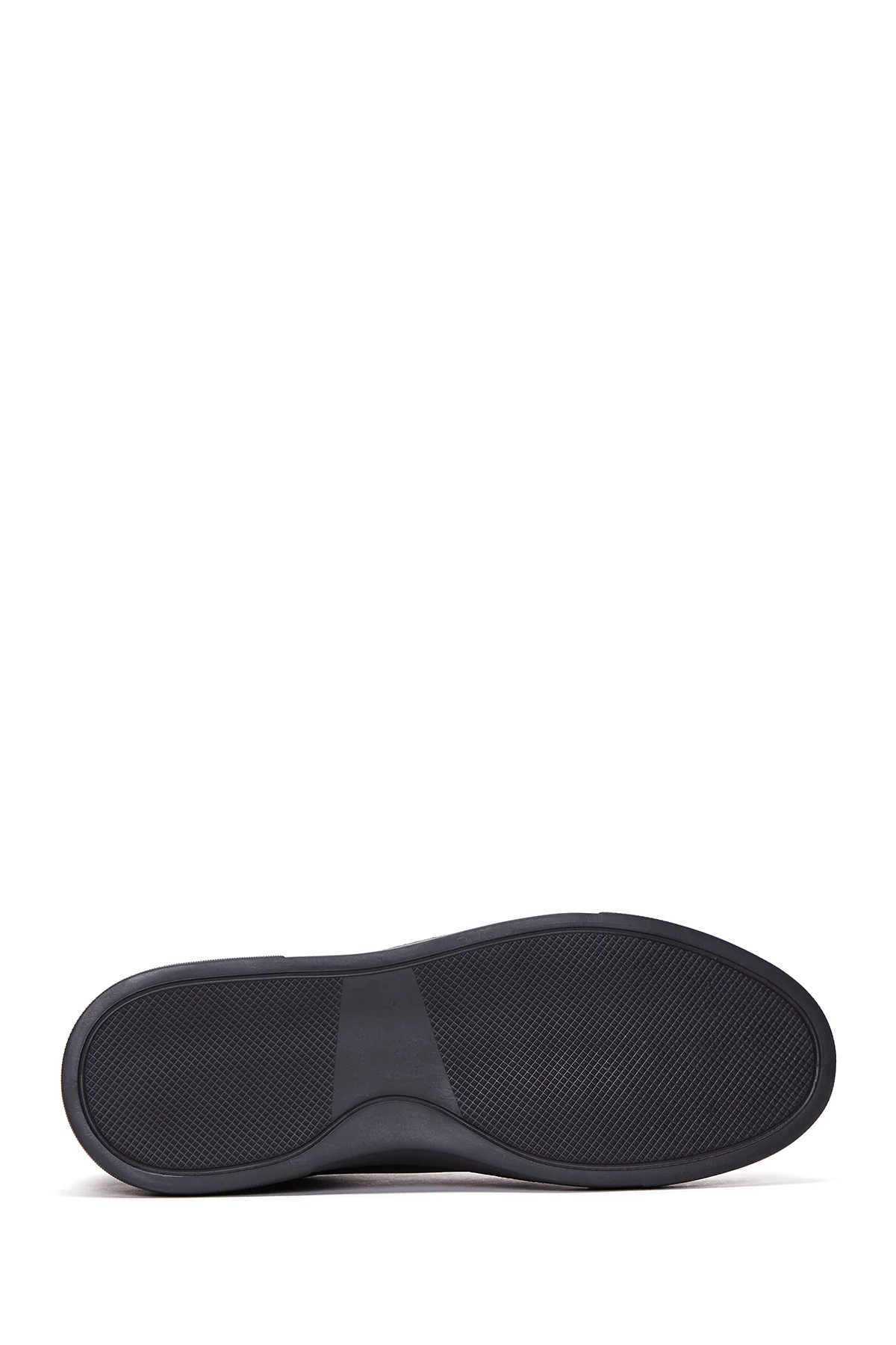Erkek Siyah Deri Kalın Tabanlı Sneaker - Image 4