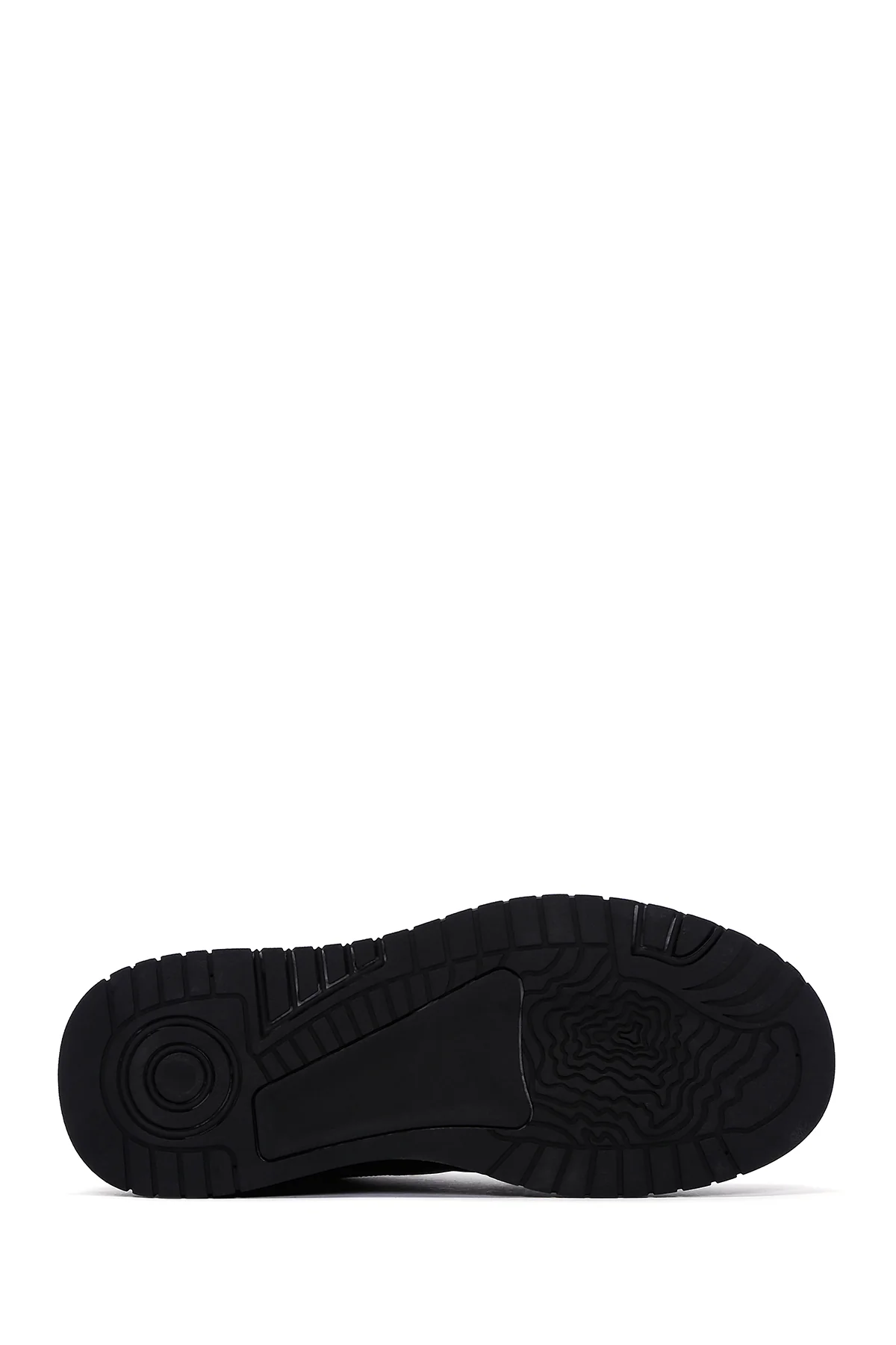 Erkek Siyah Deri Kalın Tabanlı Sneaker - Image 4