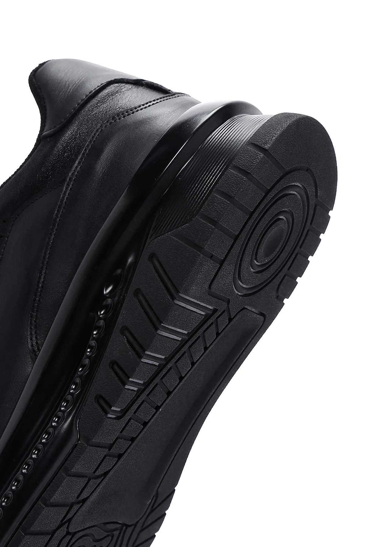 Erkek Siyah Deri Kalın Tabanlı Sneaker - Image 7